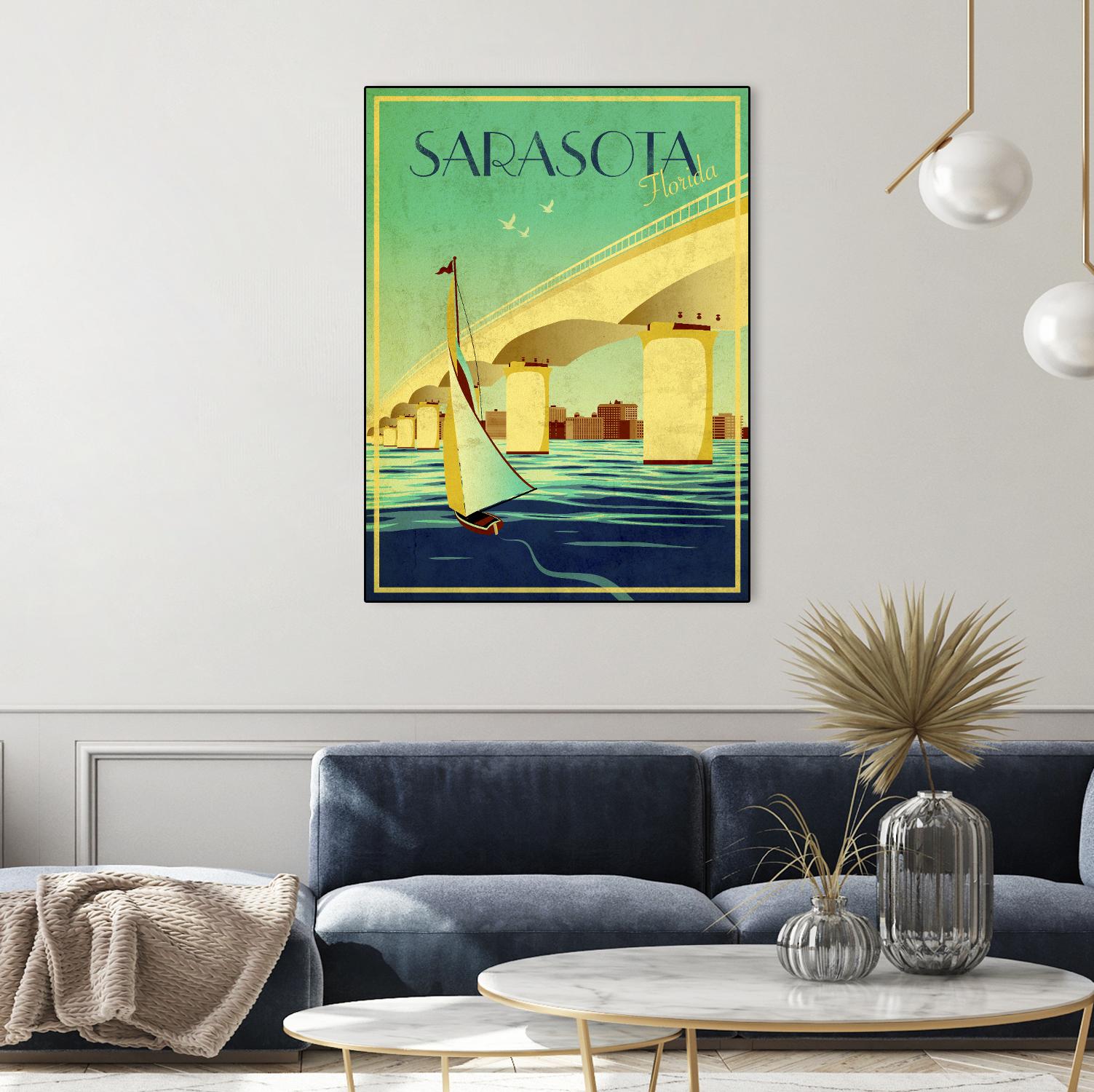 Sarasota by Stella Bradley on GIANT ART - yellow tropical