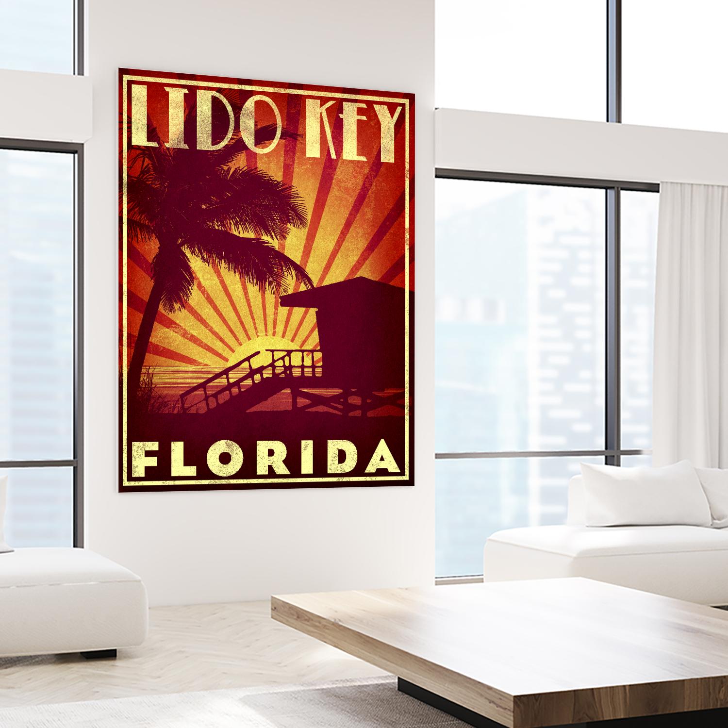 Lido Key by Stella Bradley on GIANT ART - yellow tropical