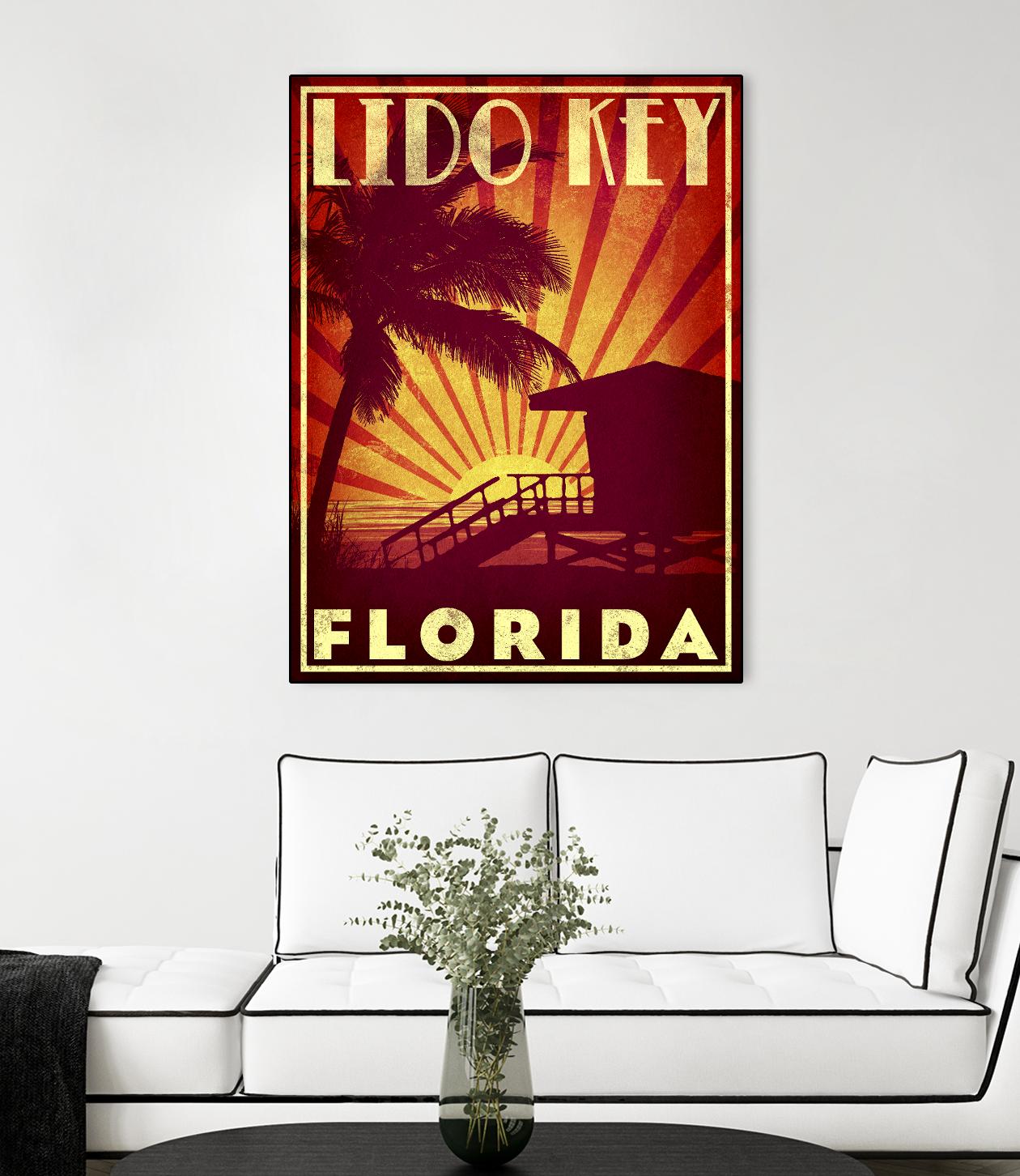 Lido Key by Stella Bradley on GIANT ART - yellow tropical