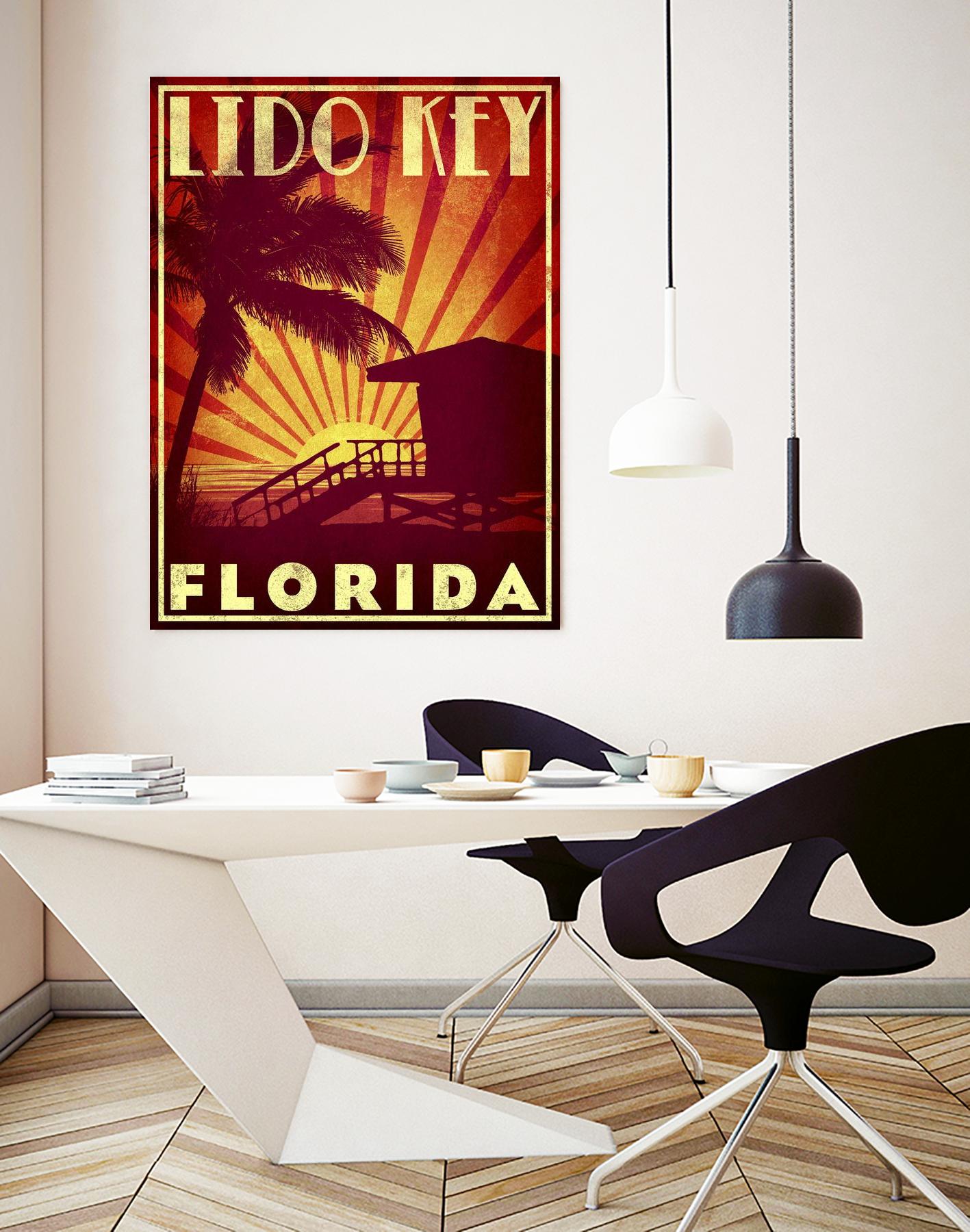 Lido Key by Stella Bradley on GIANT ART - yellow tropical