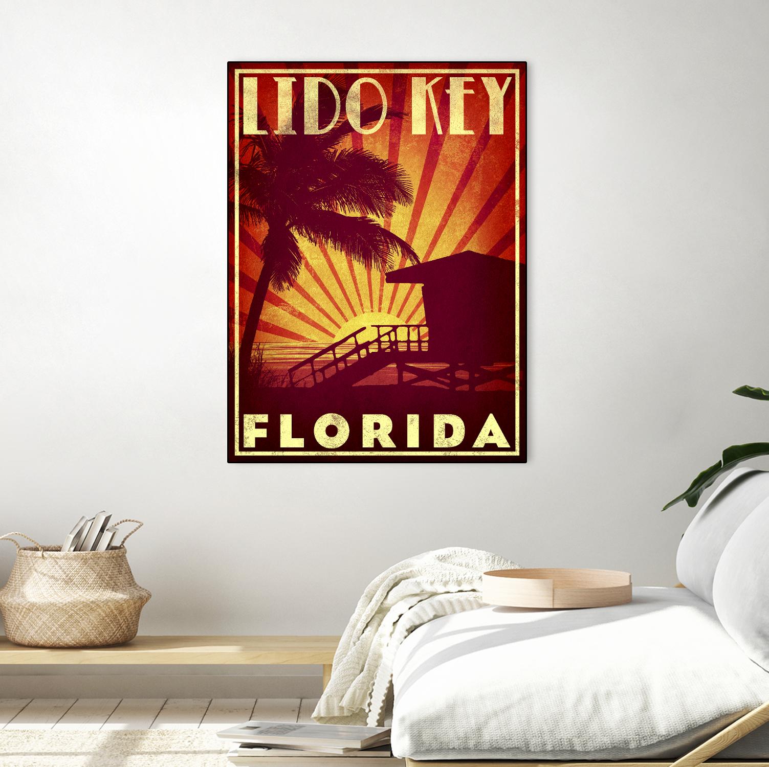 Lido Key by Stella Bradley on GIANT ART - yellow tropical