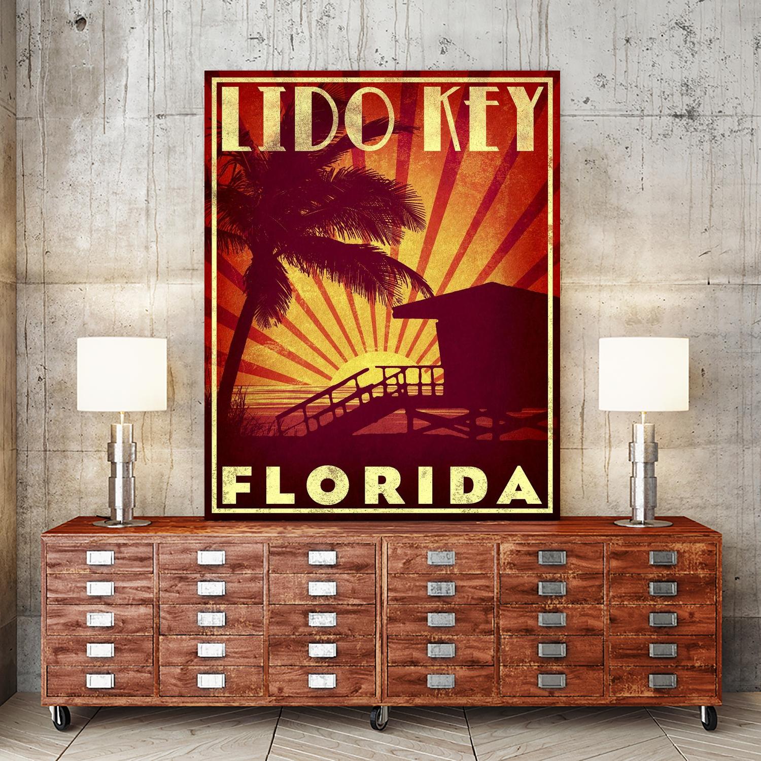 Lido Key by Stella Bradley on GIANT ART - yellow tropical