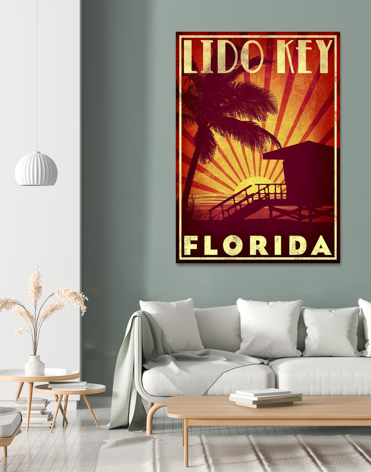 Lido Key by Stella Bradley on GIANT ART - yellow tropical