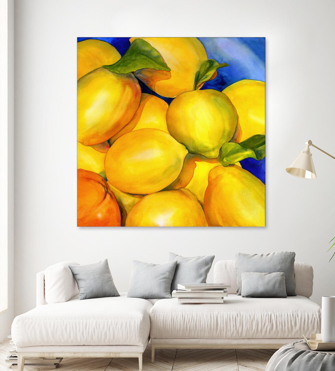 Zest For Life by Terri Hill on GIANT ART - blue fruit-food-drink