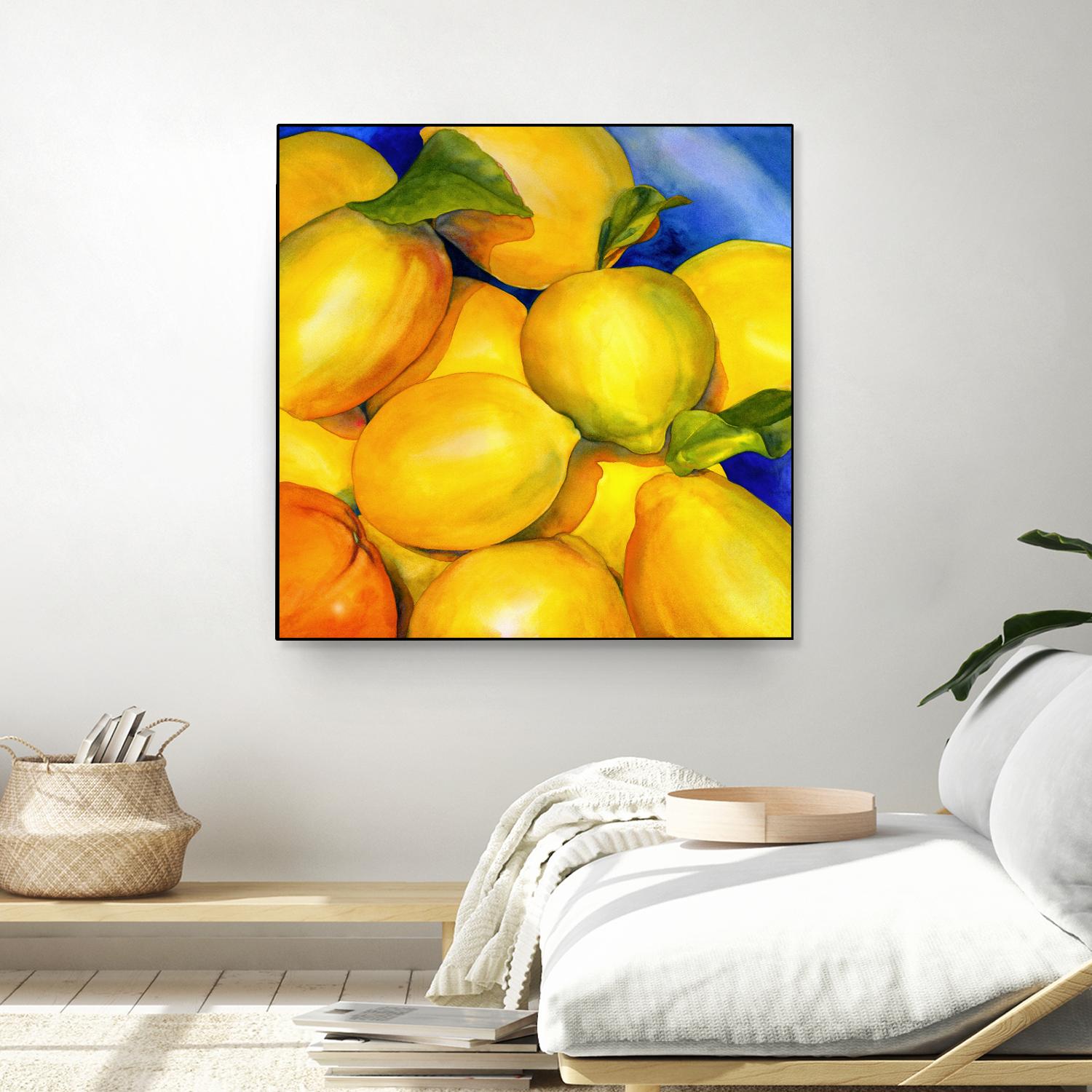 Zest For Life by Terri Hill on GIANT ART - blue fruit-food-drink
