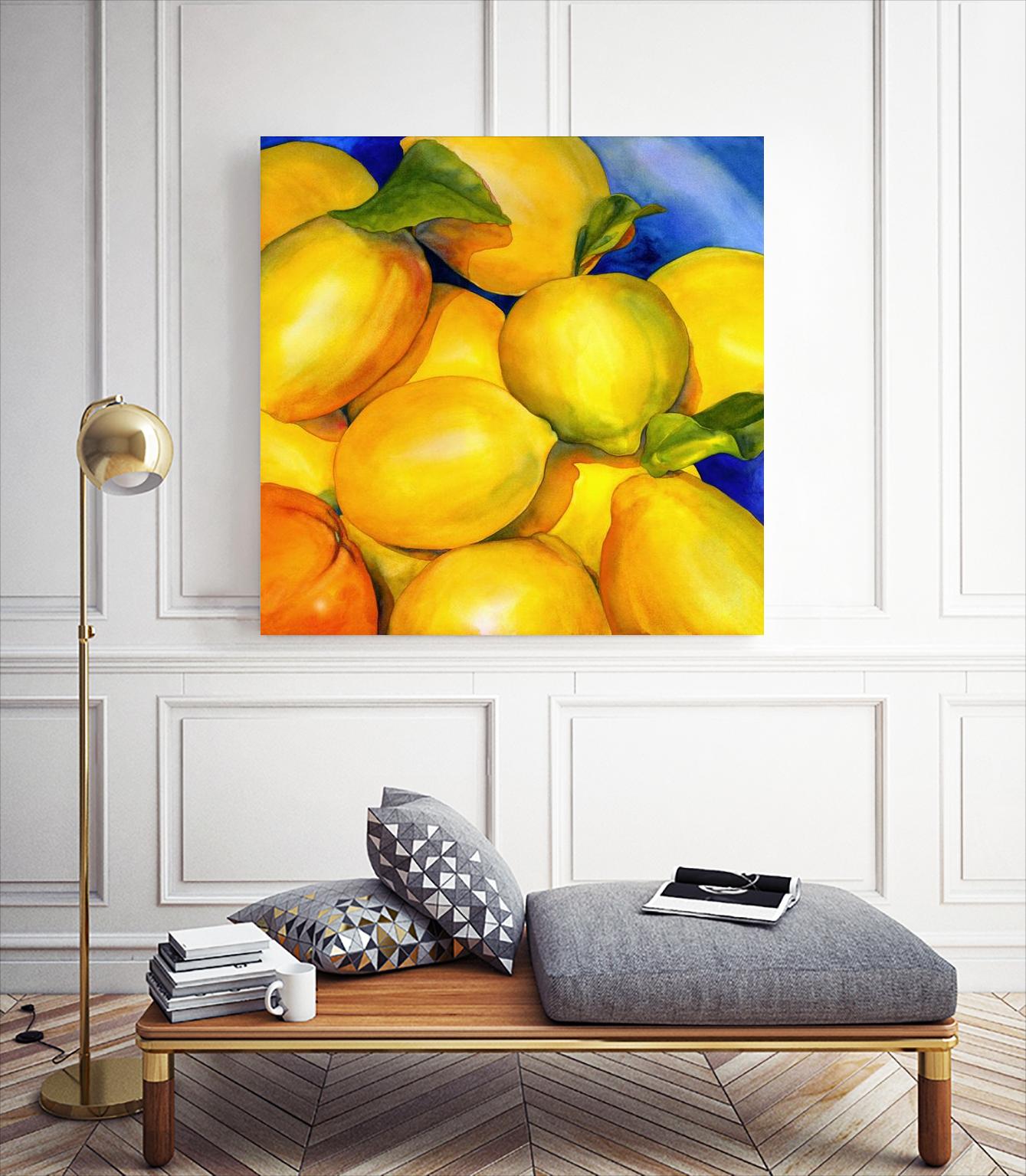 Zest For Life by Terri Hill on GIANT ART - blue fruit-food-drink