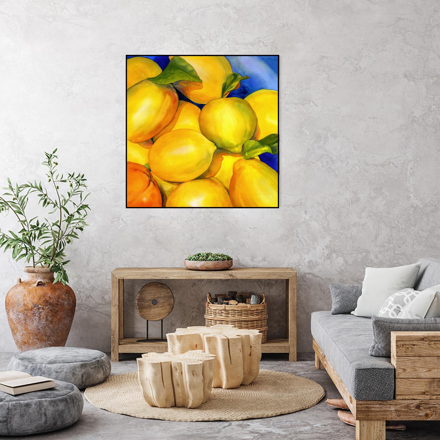 Zest For Life by Terri Hill on GIANT ART - blue fruit-food-drink