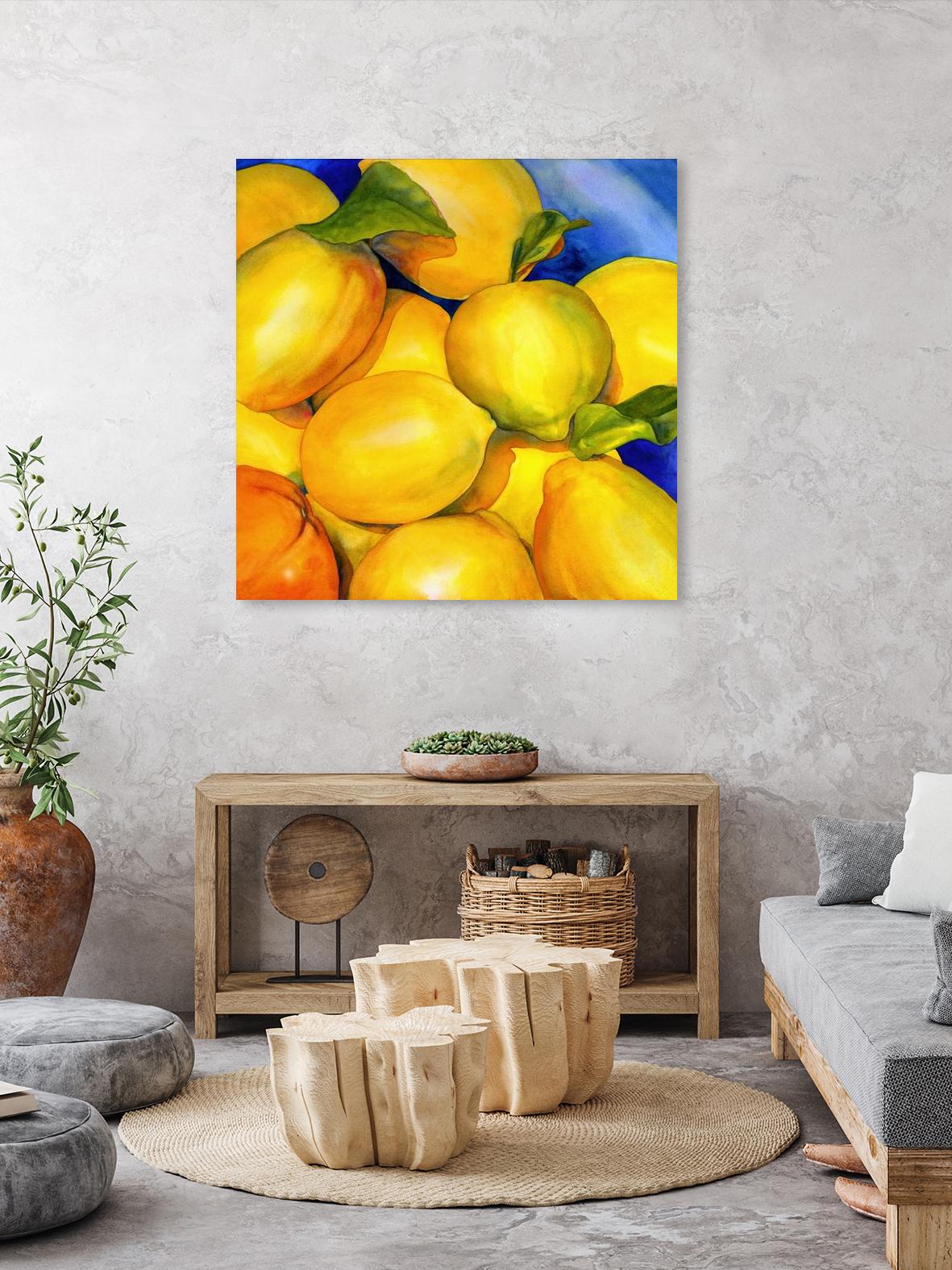 Zest For Life by Terri Hill on GIANT ART - blue fruit-food-drink