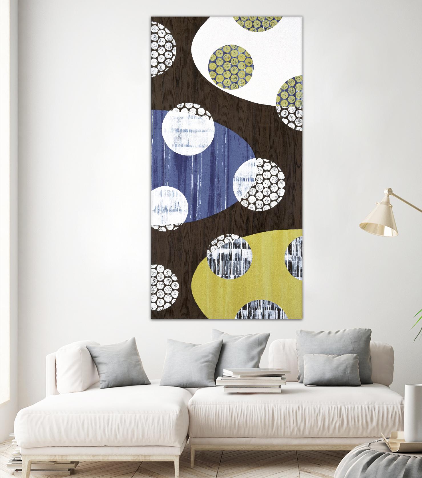 Spring is Beneath the Snow 1 by Mary Calkins on GIANT ART - blue abstract