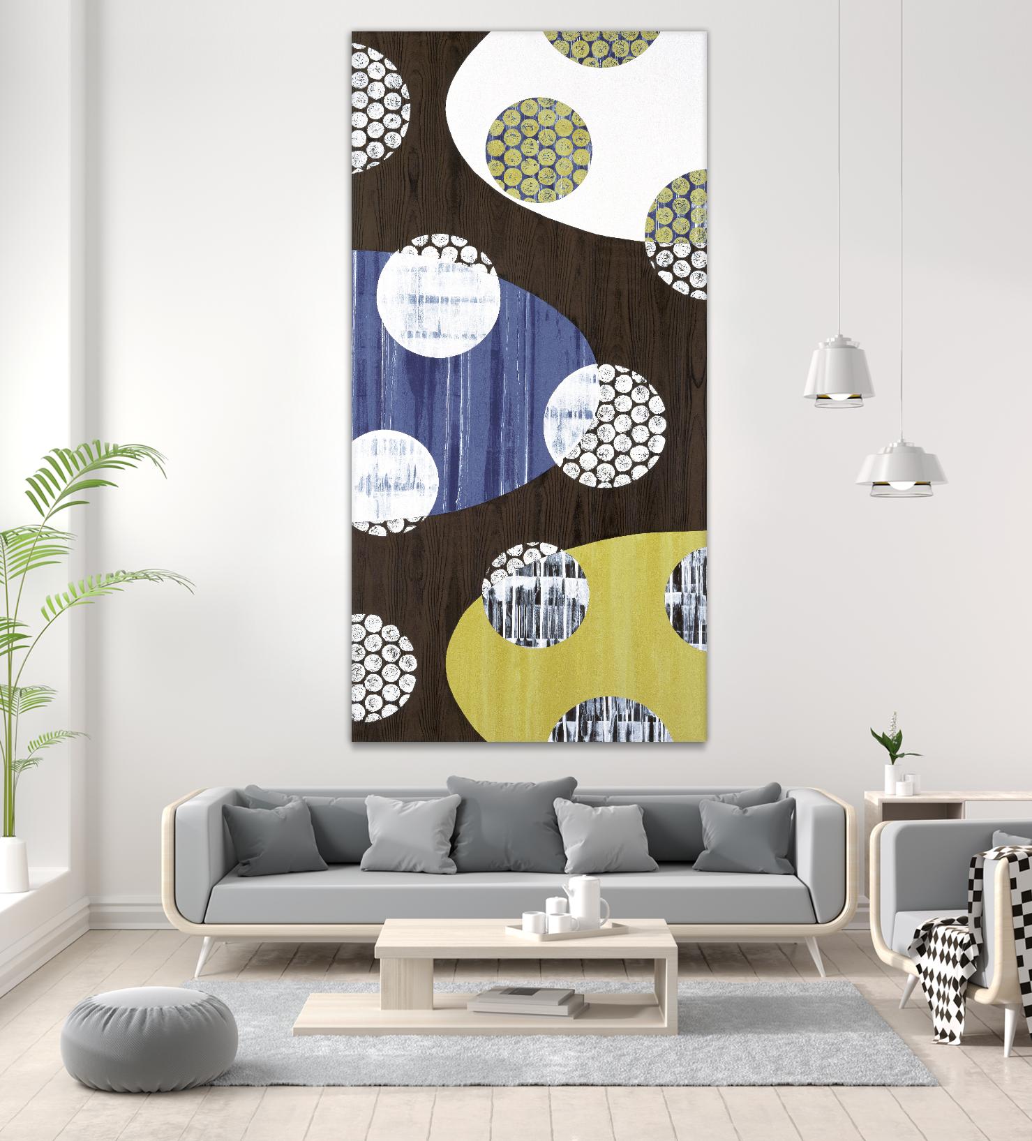 Spring is Beneath the Snow 1 by Mary Calkins on GIANT ART - blue abstract