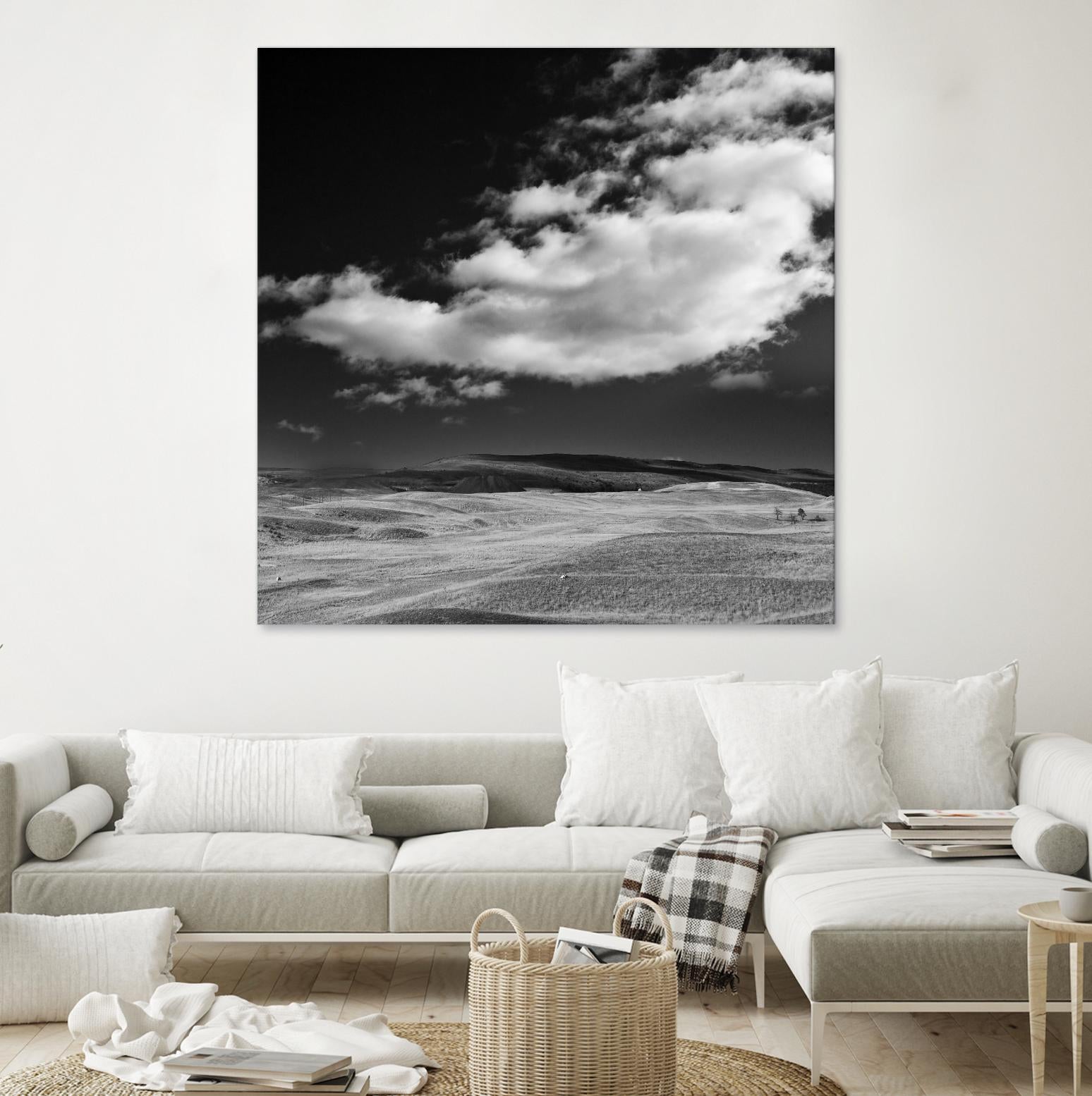 Field with Clouds by Jamie Cook on GIANT ART - white landscape