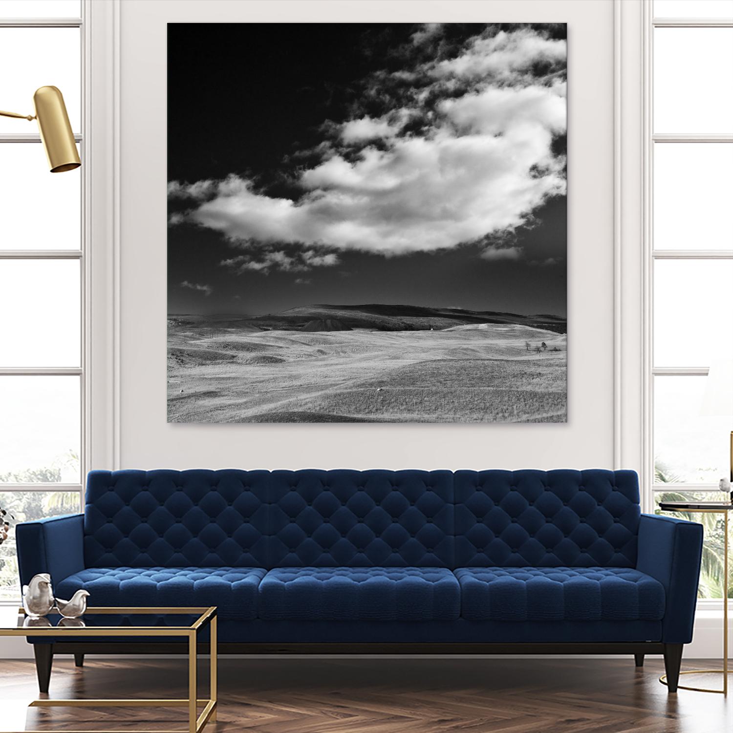 Field with Clouds by Jamie Cook on GIANT ART - white landscape