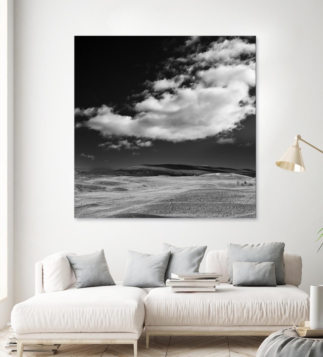 Field with Clouds by Jamie Cook on GIANT ART - white landscape