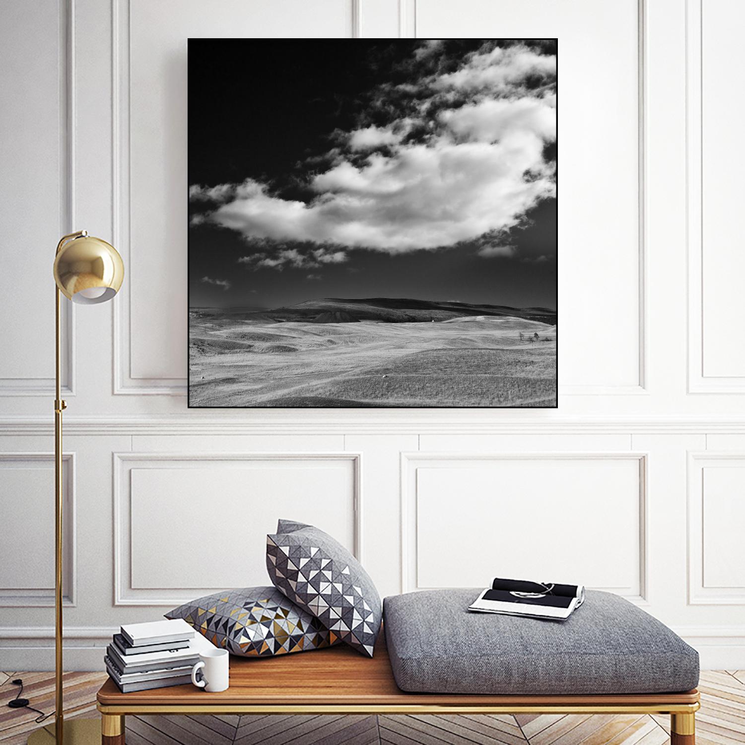 Field with Clouds by Jamie Cook on GIANT ART - white landscape