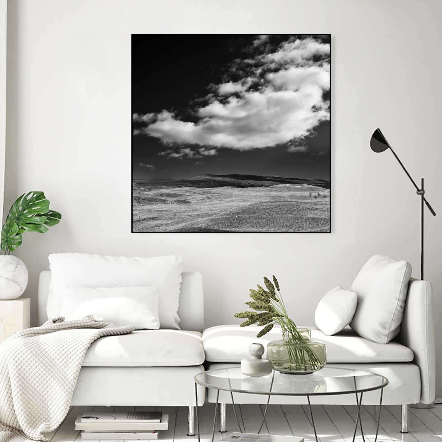 Field with Clouds by Jamie Cook on GIANT ART - white landscape