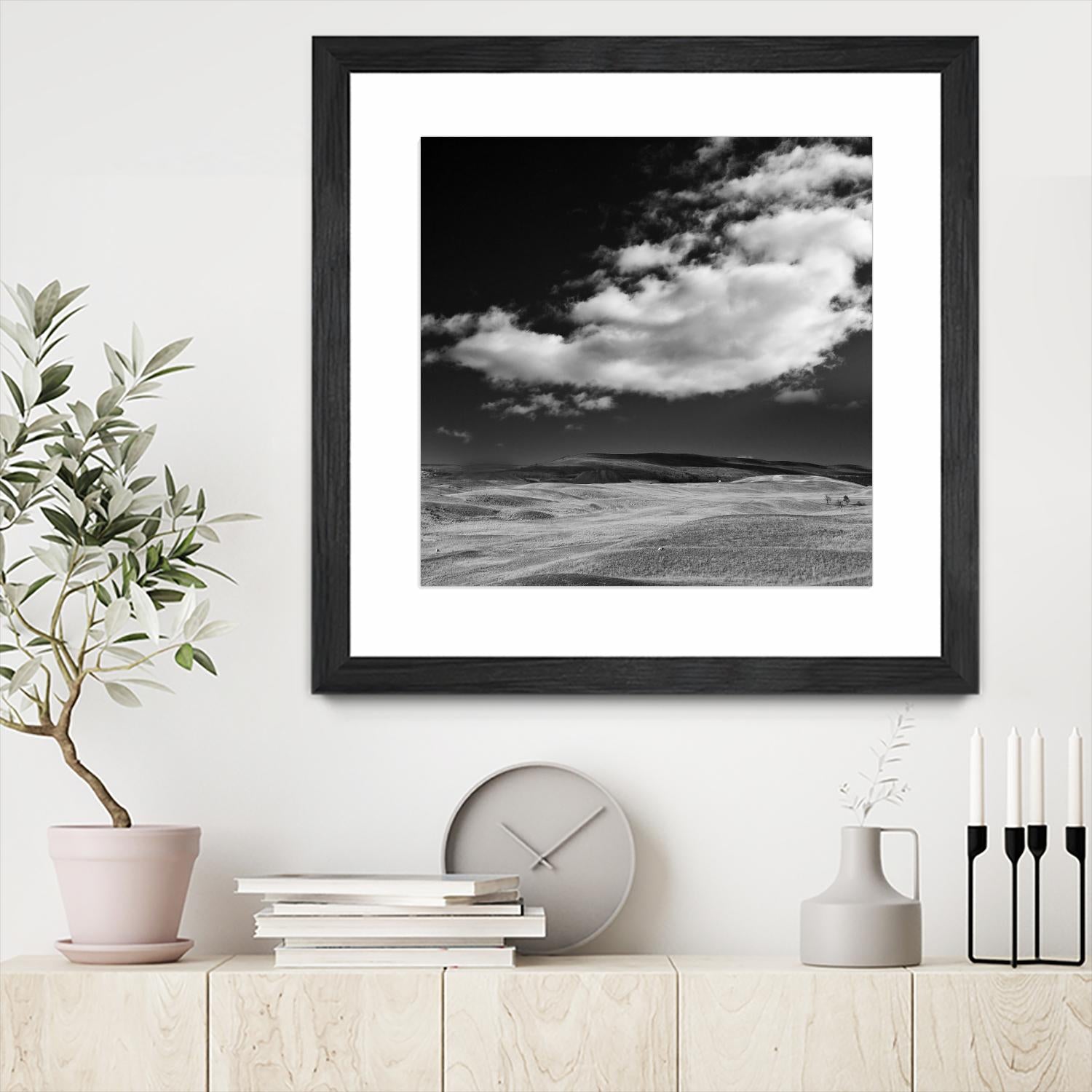 Field with Clouds by Jamie Cook on GIANT ART - white landscape