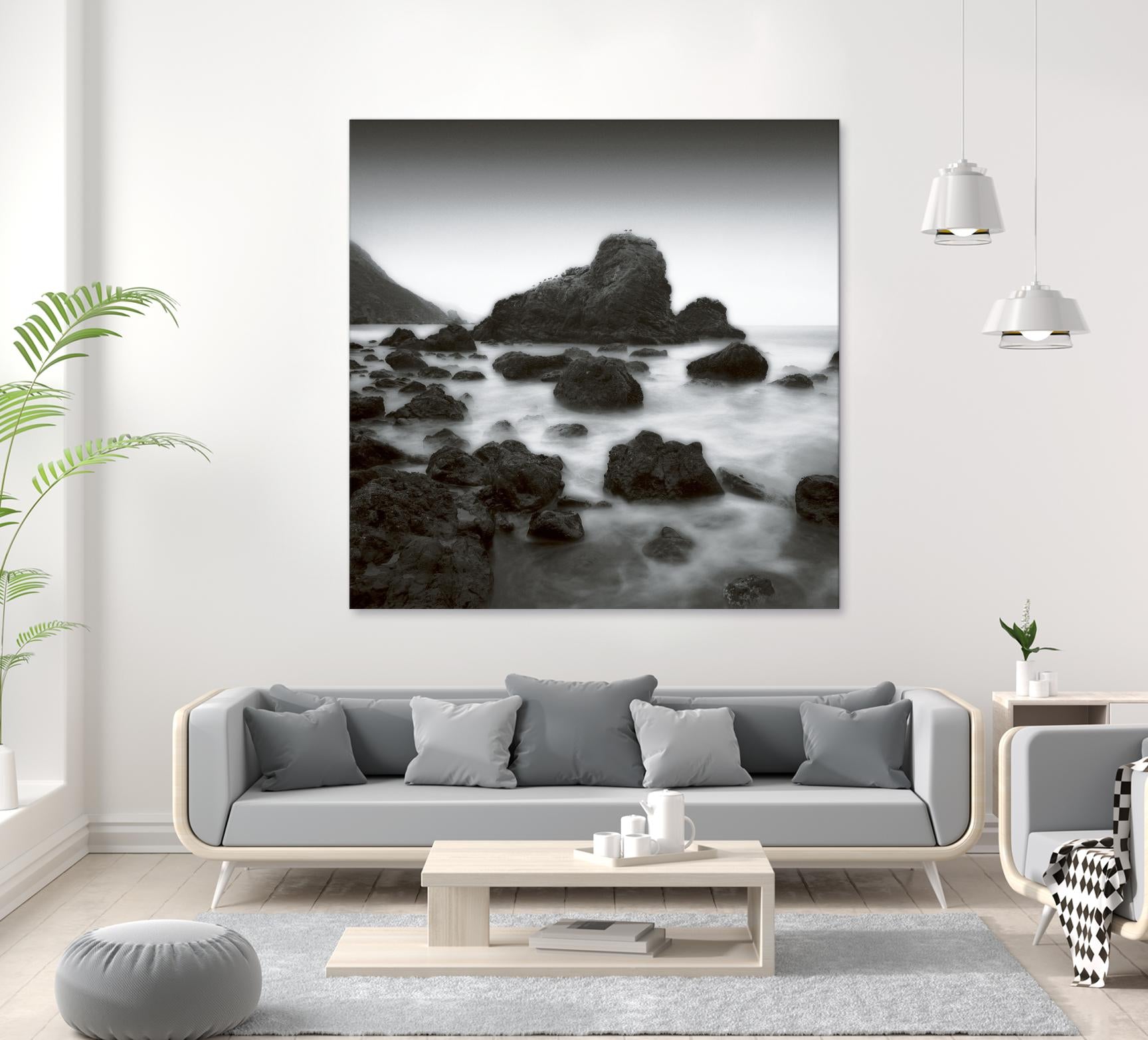 Ocean Rocks Muir Beach by Jamie Cook on GIANT ART - white sea scene