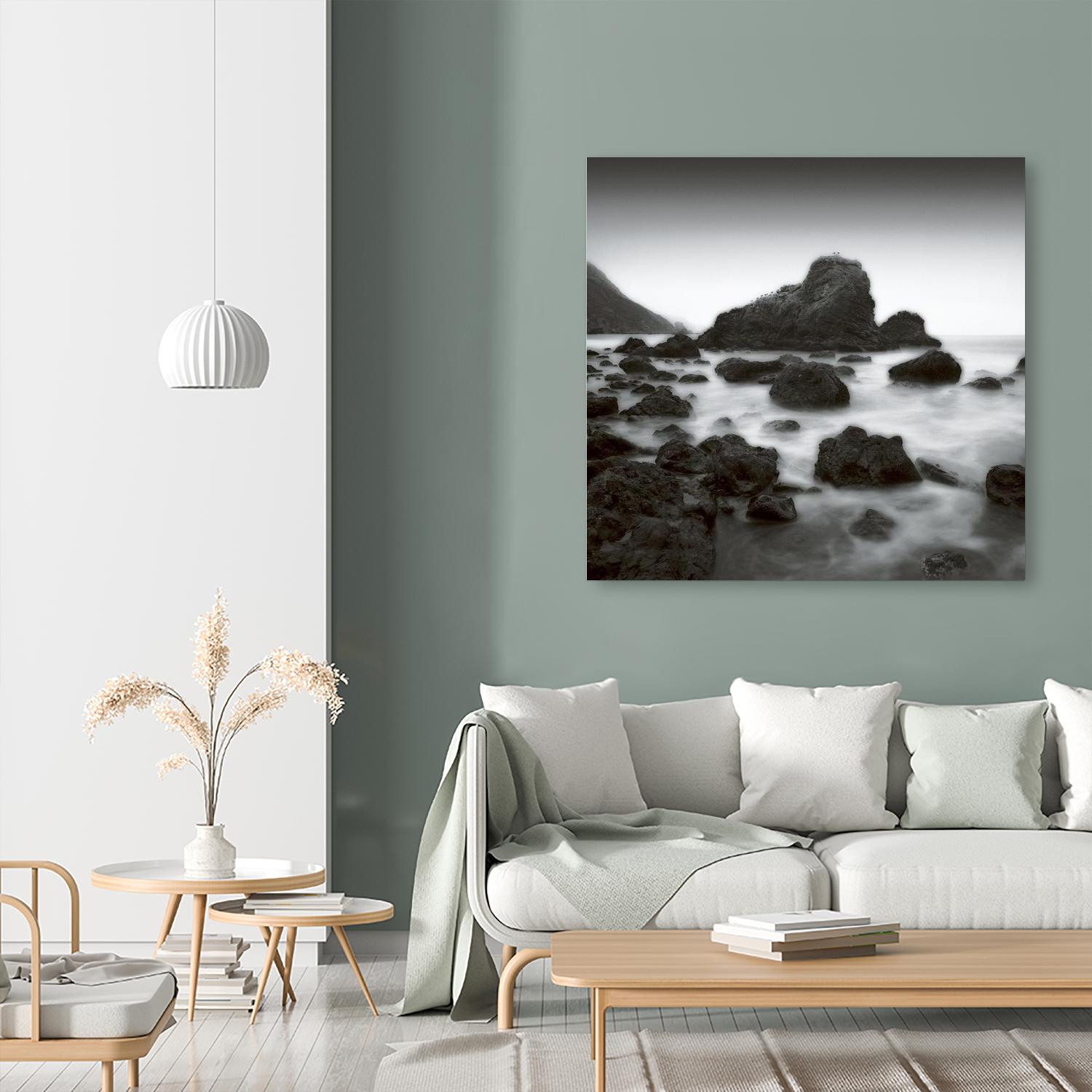 Ocean Rocks Muir Beach by Jamie Cook on GIANT ART - white sea scene