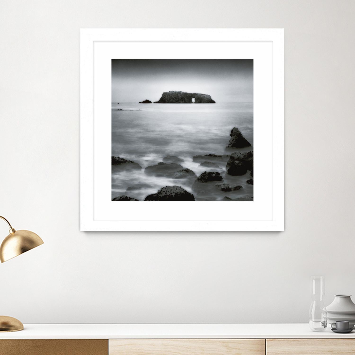 Sea Stack by Jamie Cook on GIANT ART - white sea scene