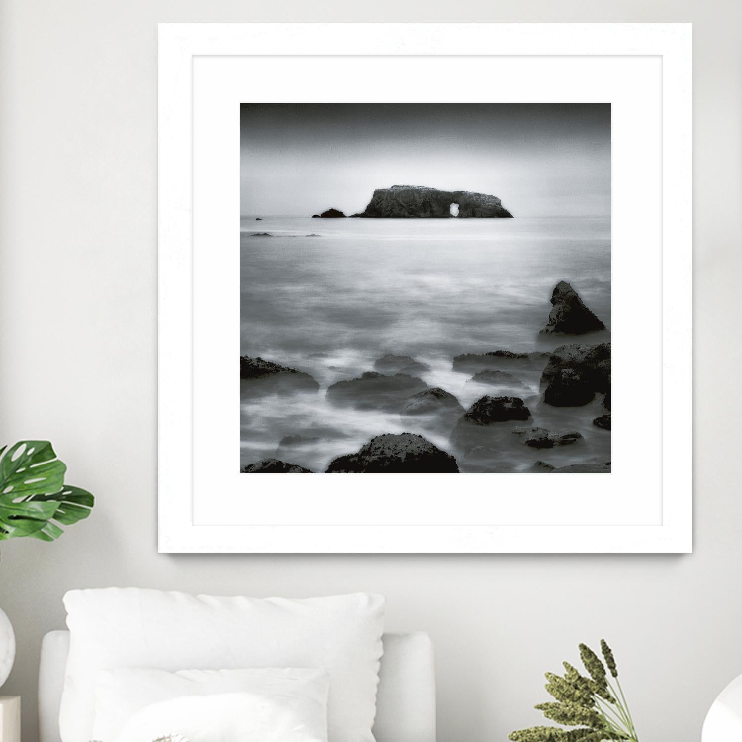 Sea Stack by Jamie Cook on GIANT ART - white sea scene