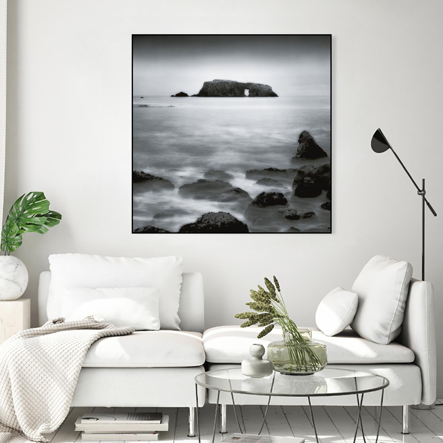 Sea Stack by Jamie Cook on GIANT ART - white sea scene