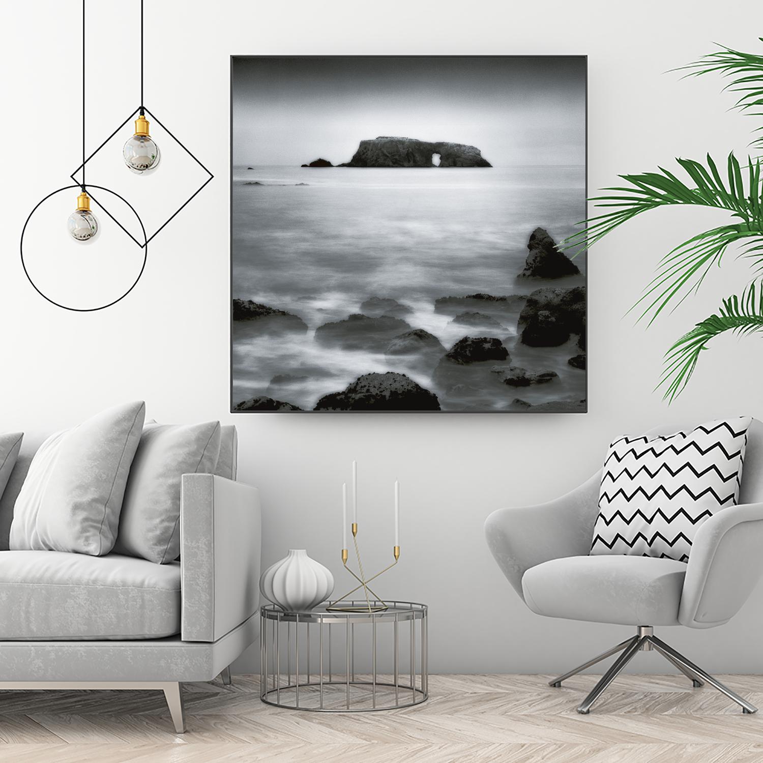 Sea Stack by Jamie Cook on GIANT ART - white sea scene