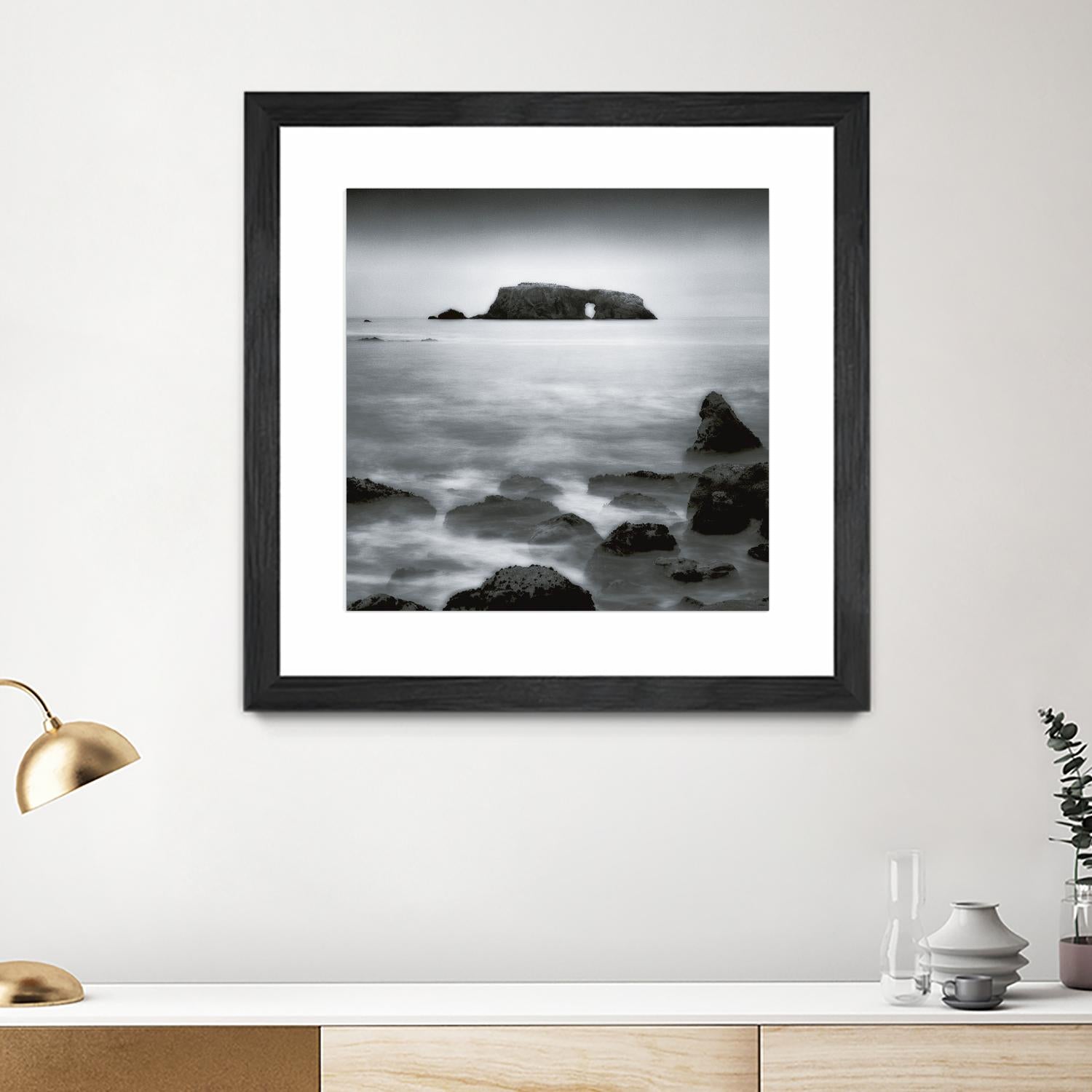 Sea Stack by Jamie Cook on GIANT ART - white sea scene