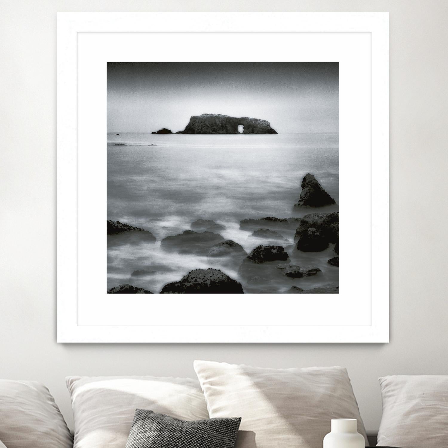 Sea Stack by Jamie Cook on GIANT ART - white sea scene