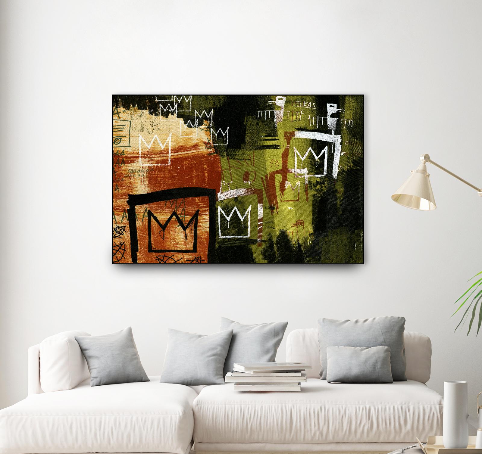 Graffiti Crowns by Tracy Hiner on GIANT ART - orange contemporary