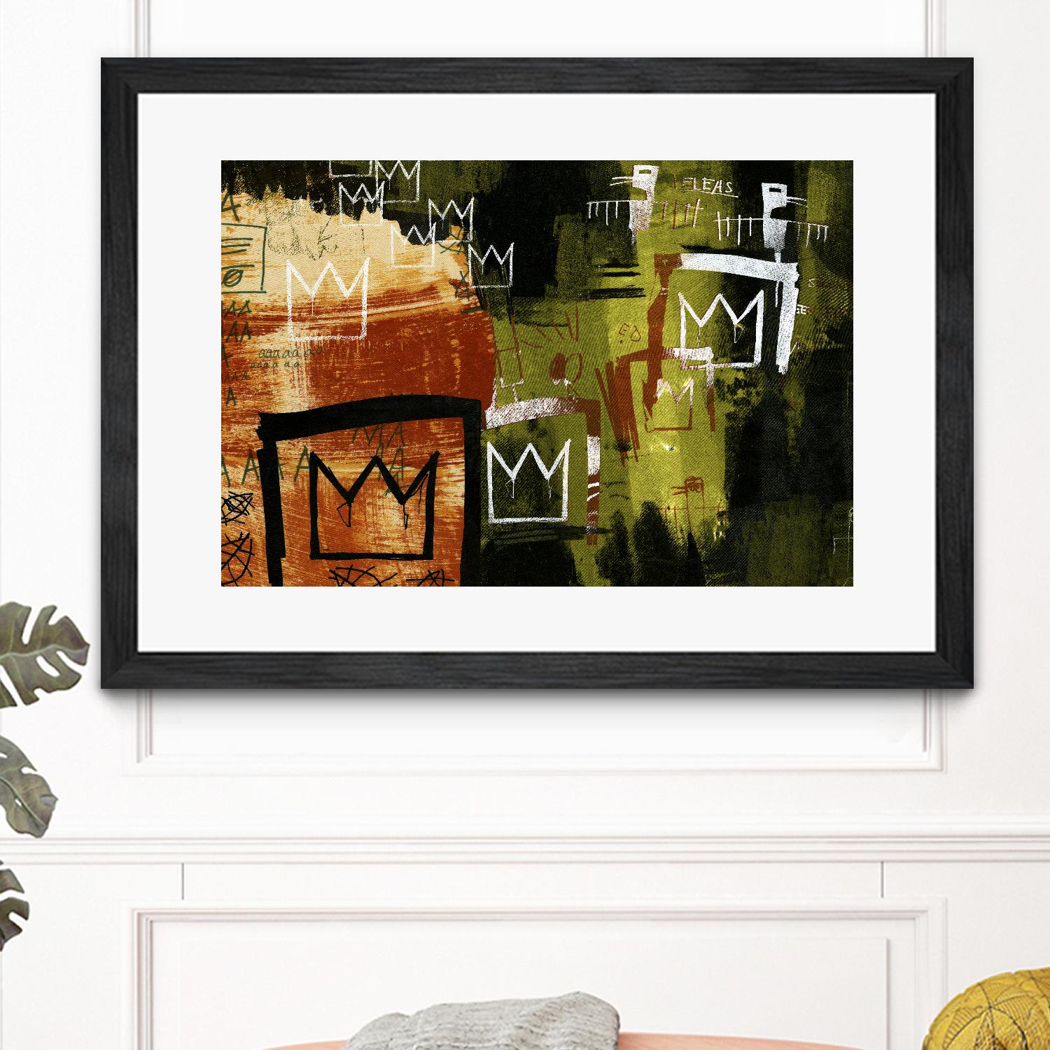 Graffiti Crowns by Tracy Hiner on GIANT ART - orange contemporary