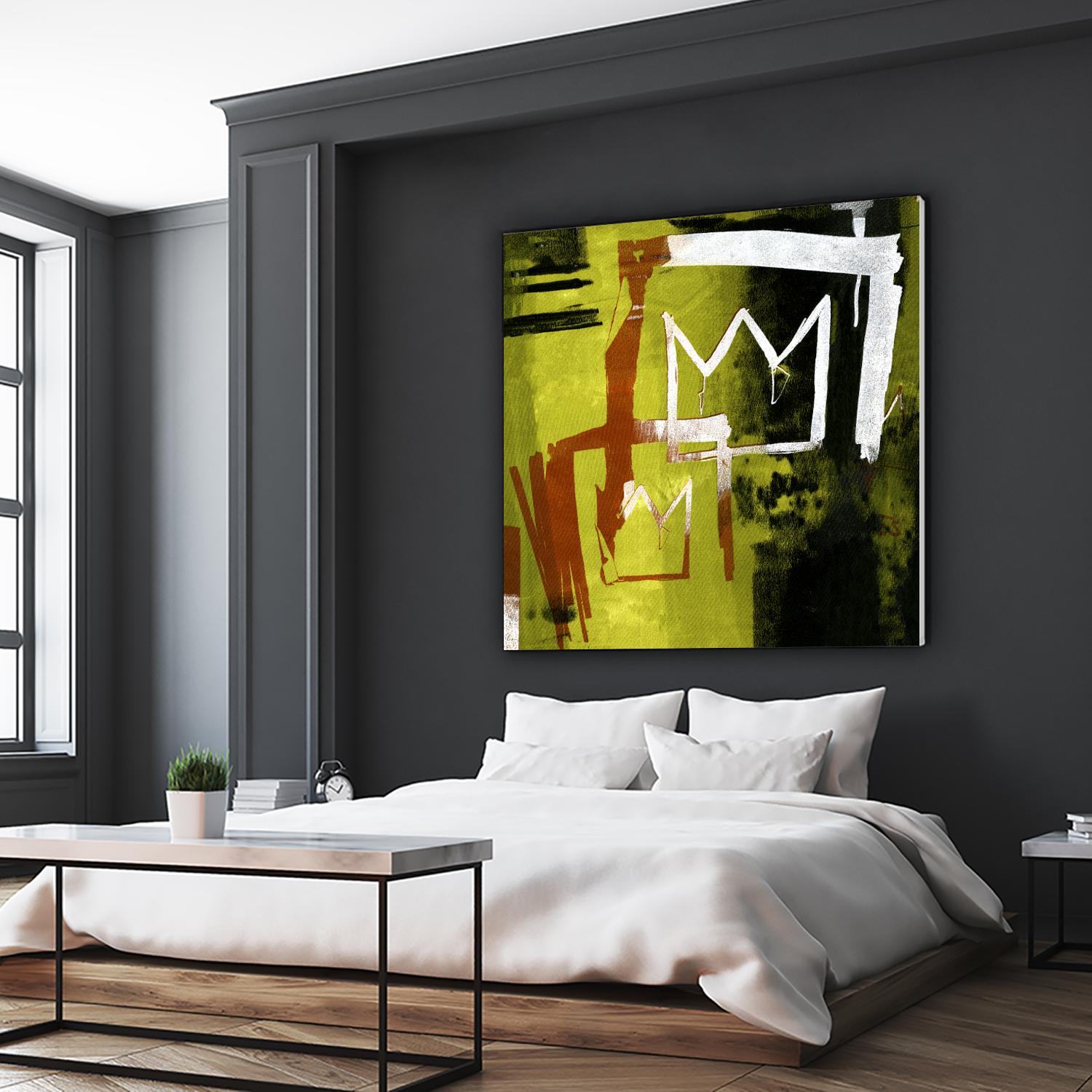 Graffiti Crowns B by Tracy Hiner on GIANT ART - orange contemporary