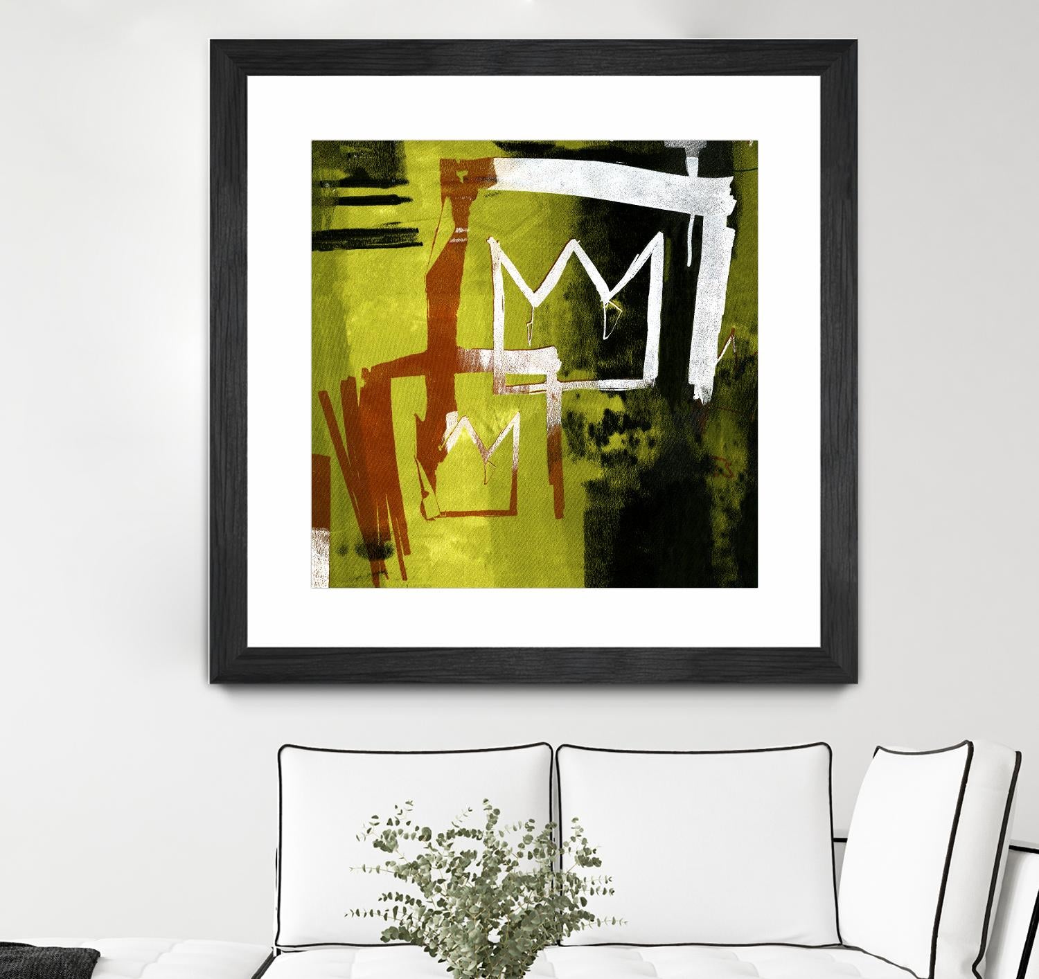 Graffiti Crowns B by Tracy Hiner on GIANT ART - orange contemporary