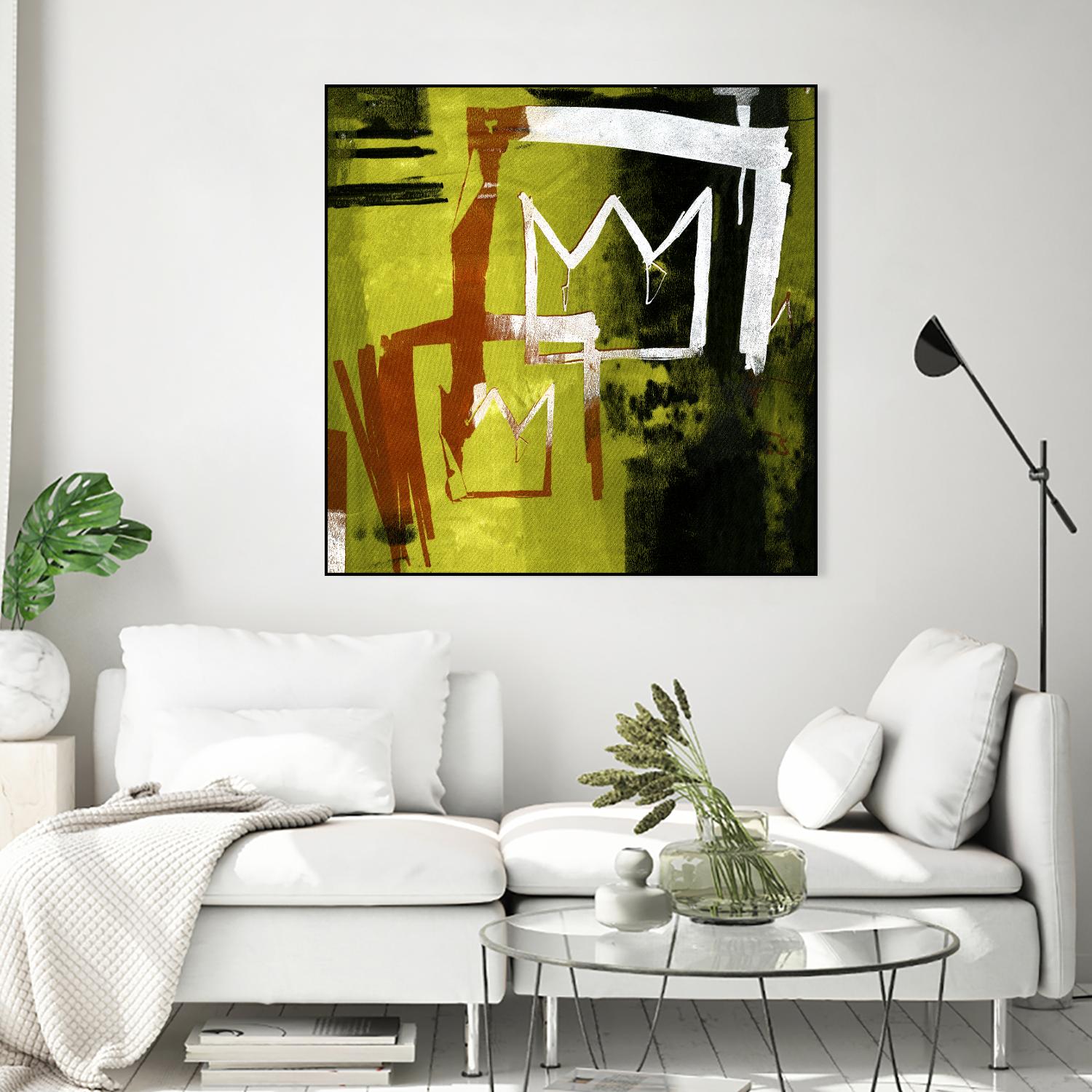 Graffiti Crowns B by Tracy Hiner on GIANT ART - orange contemporary