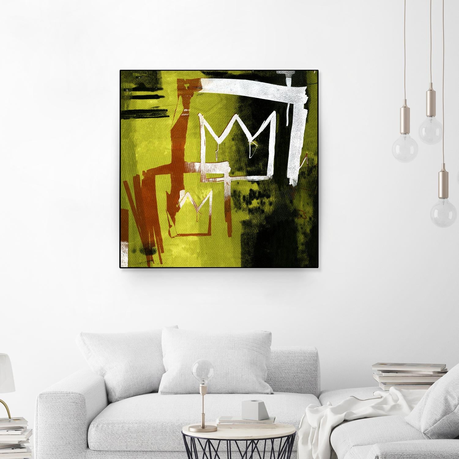 Graffiti Crowns B by Tracy Hiner on GIANT ART - orange contemporary