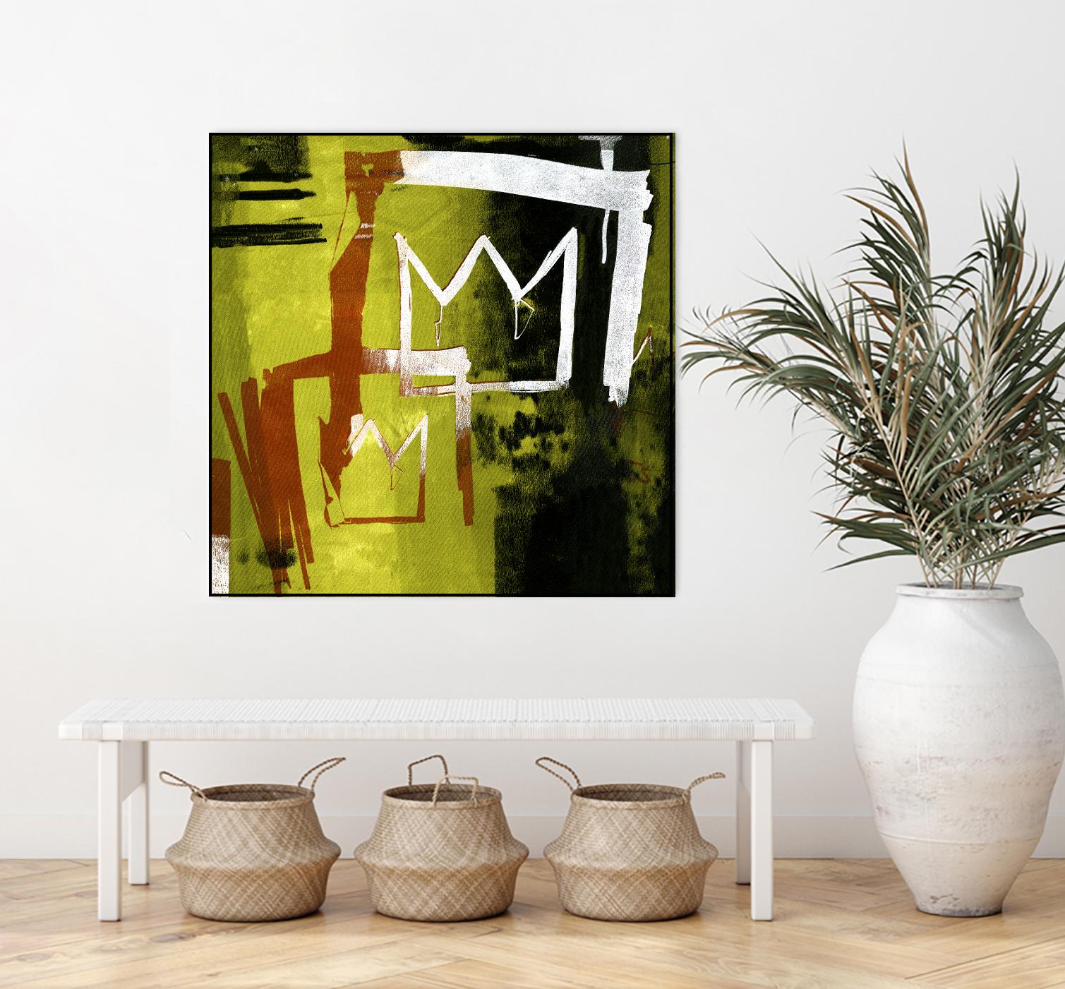 Graffiti Crowns B by Tracy Hiner on GIANT ART - orange contemporary