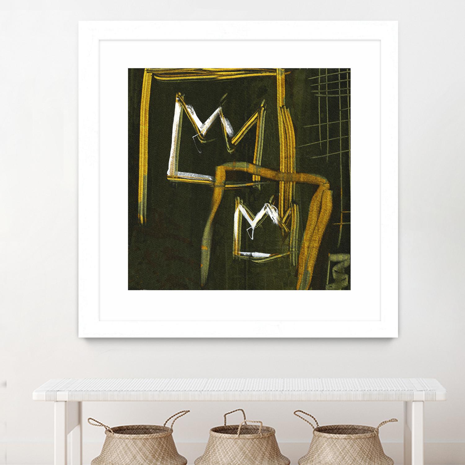 Graffiti Crowns D by Tracy Hiner on GIANT ART - orange contemporary