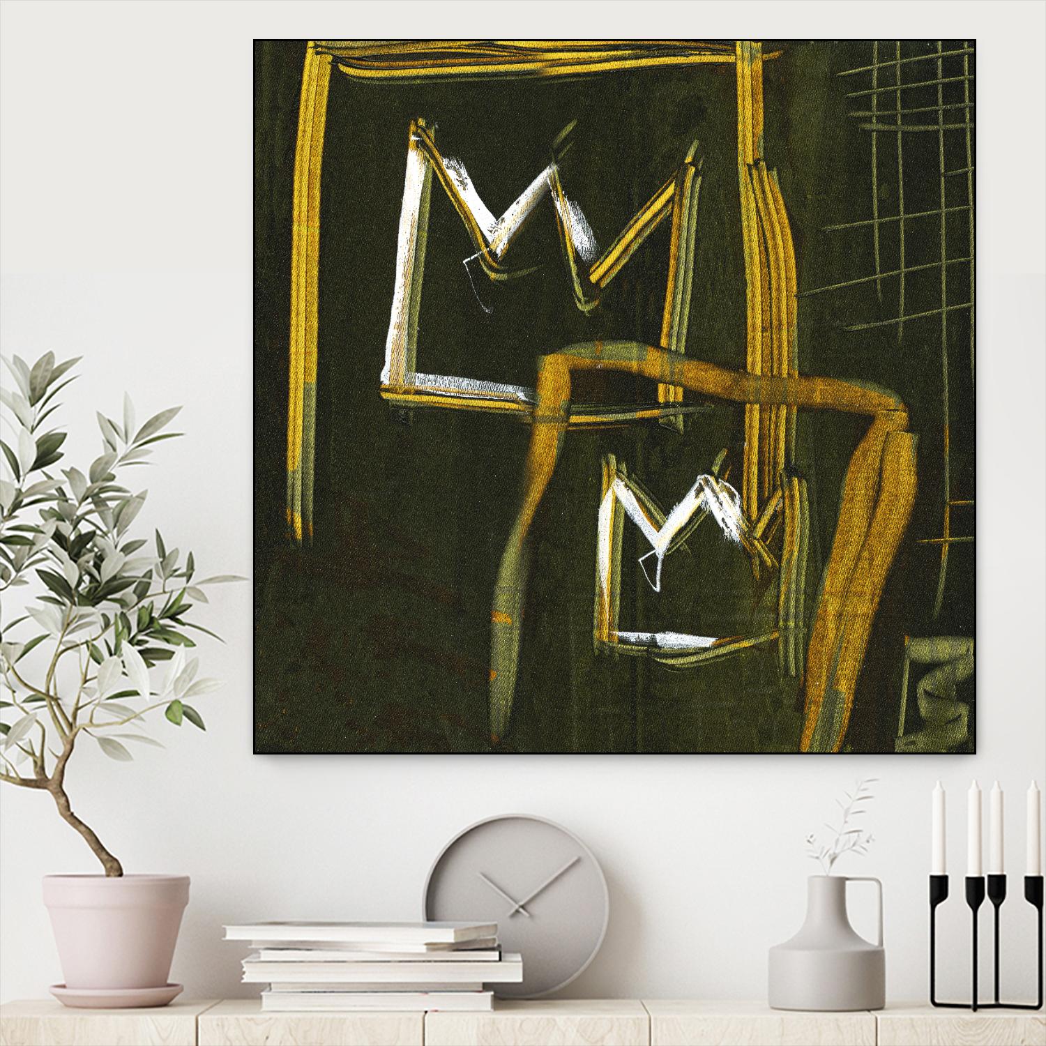 Graffiti Crowns D by Tracy Hiner on GIANT ART - orange contemporary