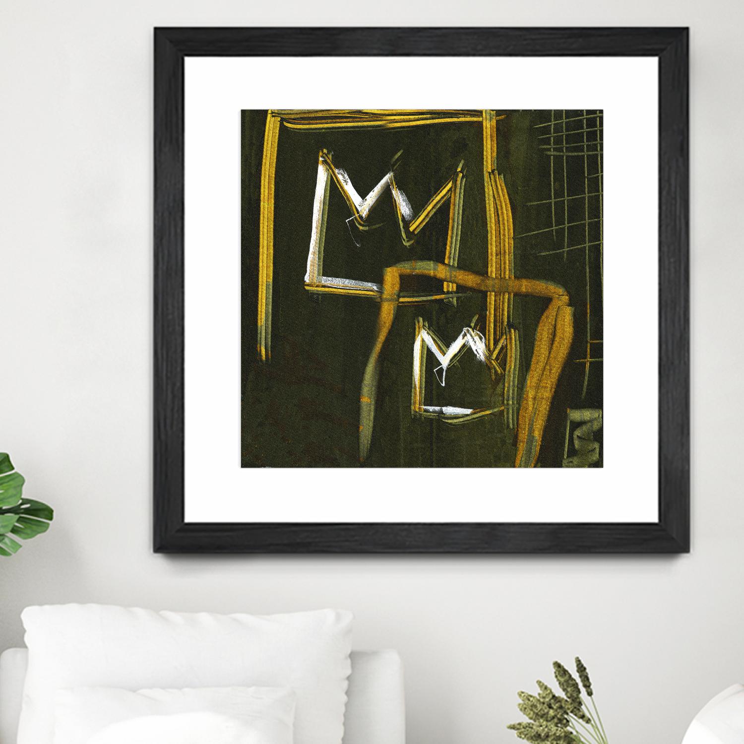 Graffiti Crowns D by Tracy Hiner on GIANT ART - orange contemporary