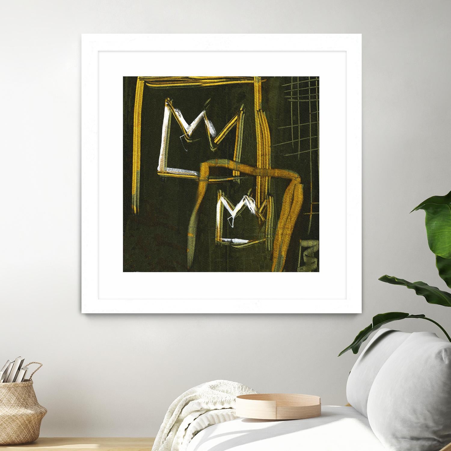 Graffiti Crowns D by Tracy Hiner on GIANT ART - orange contemporary