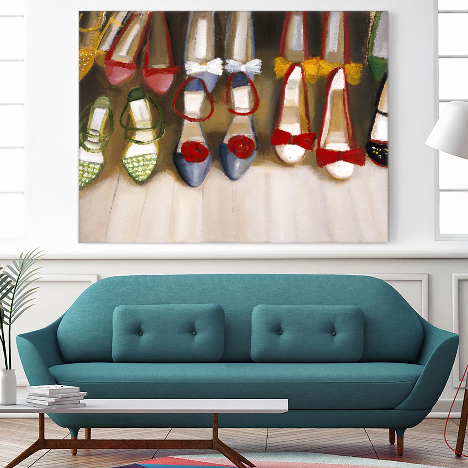 Shoe Seige by Janet Hill on GIANT ART - red fashion