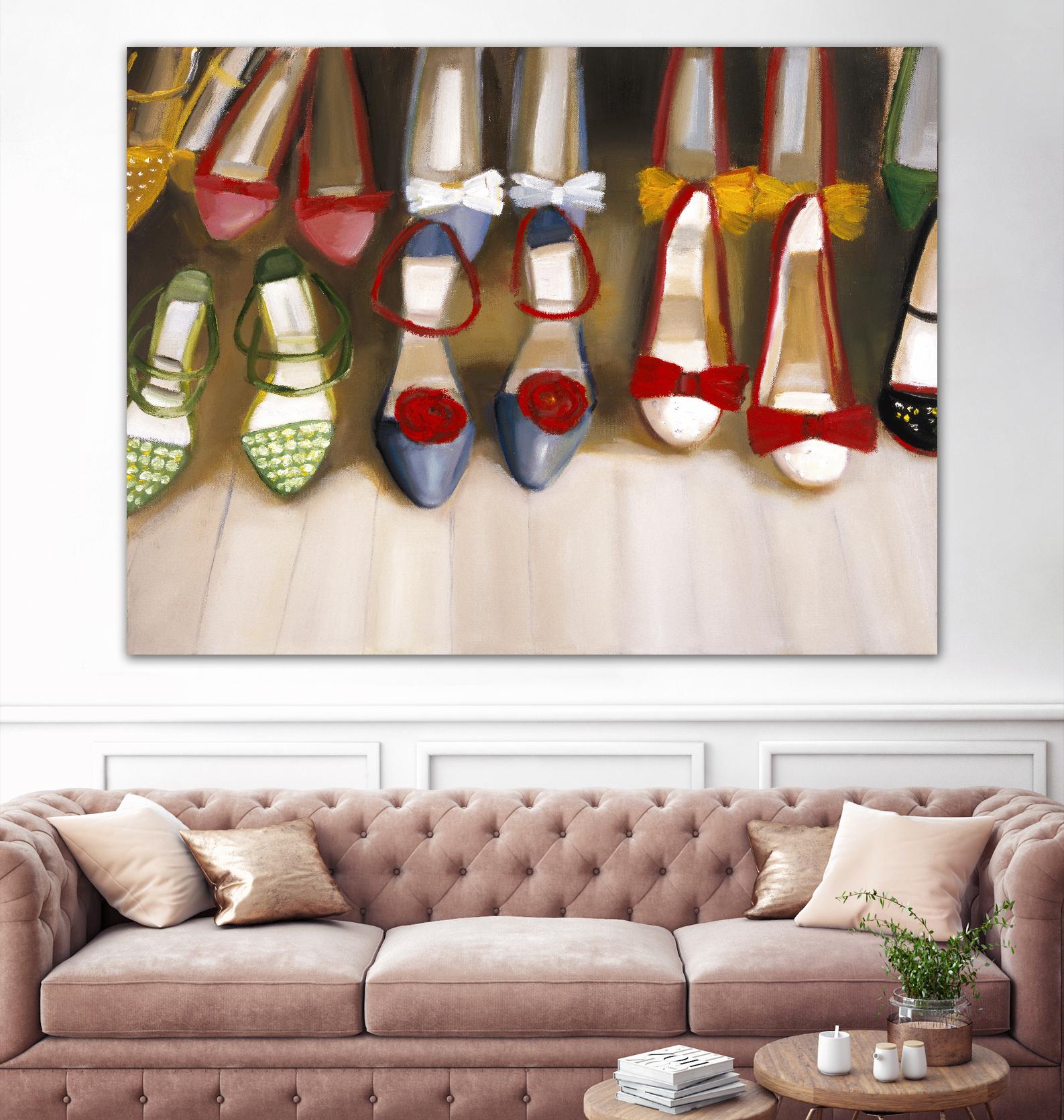 Shoe Seige by Janet Hill on GIANT ART - red fashion