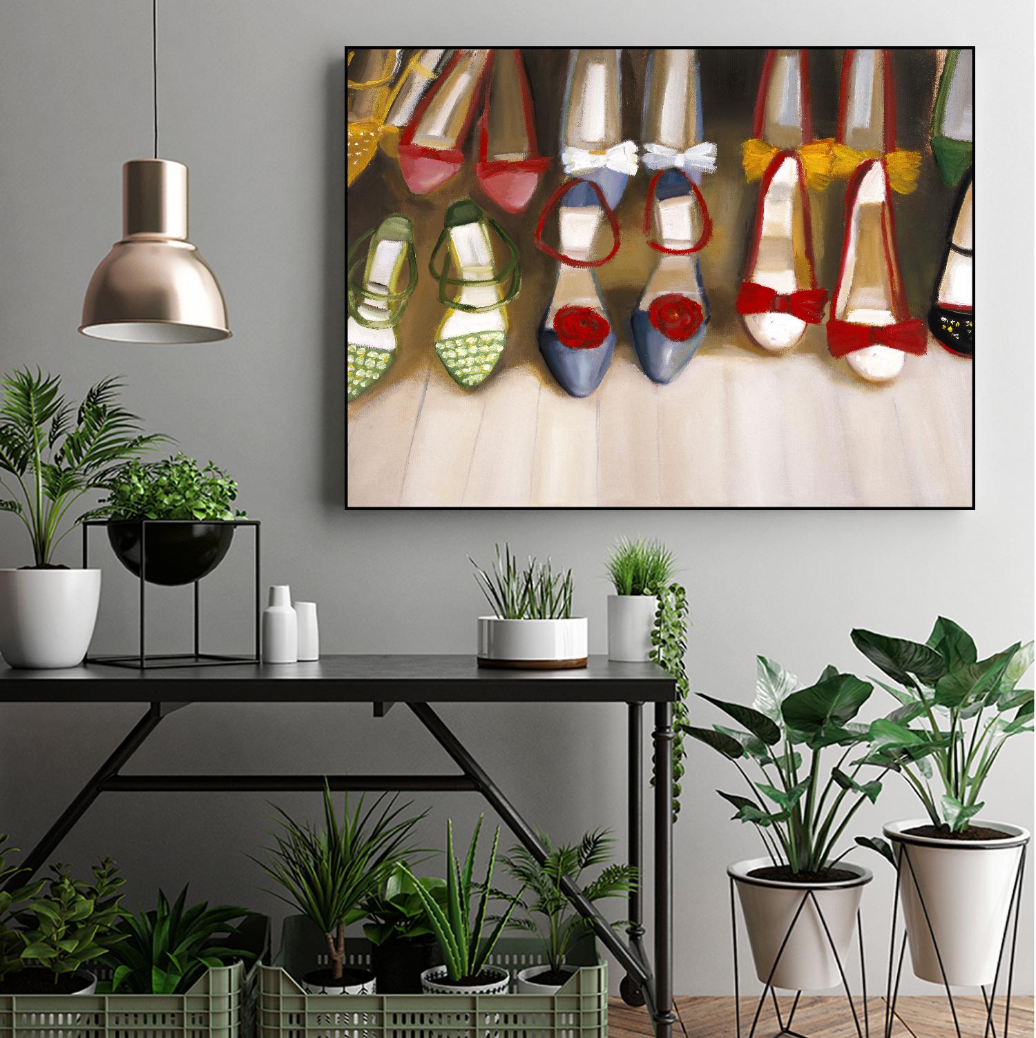 Shoe Seige by Janet Hill on GIANT ART - red fashion