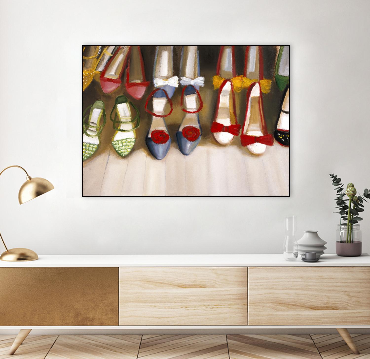 Shoe Seige by Janet Hill on GIANT ART - red fashion