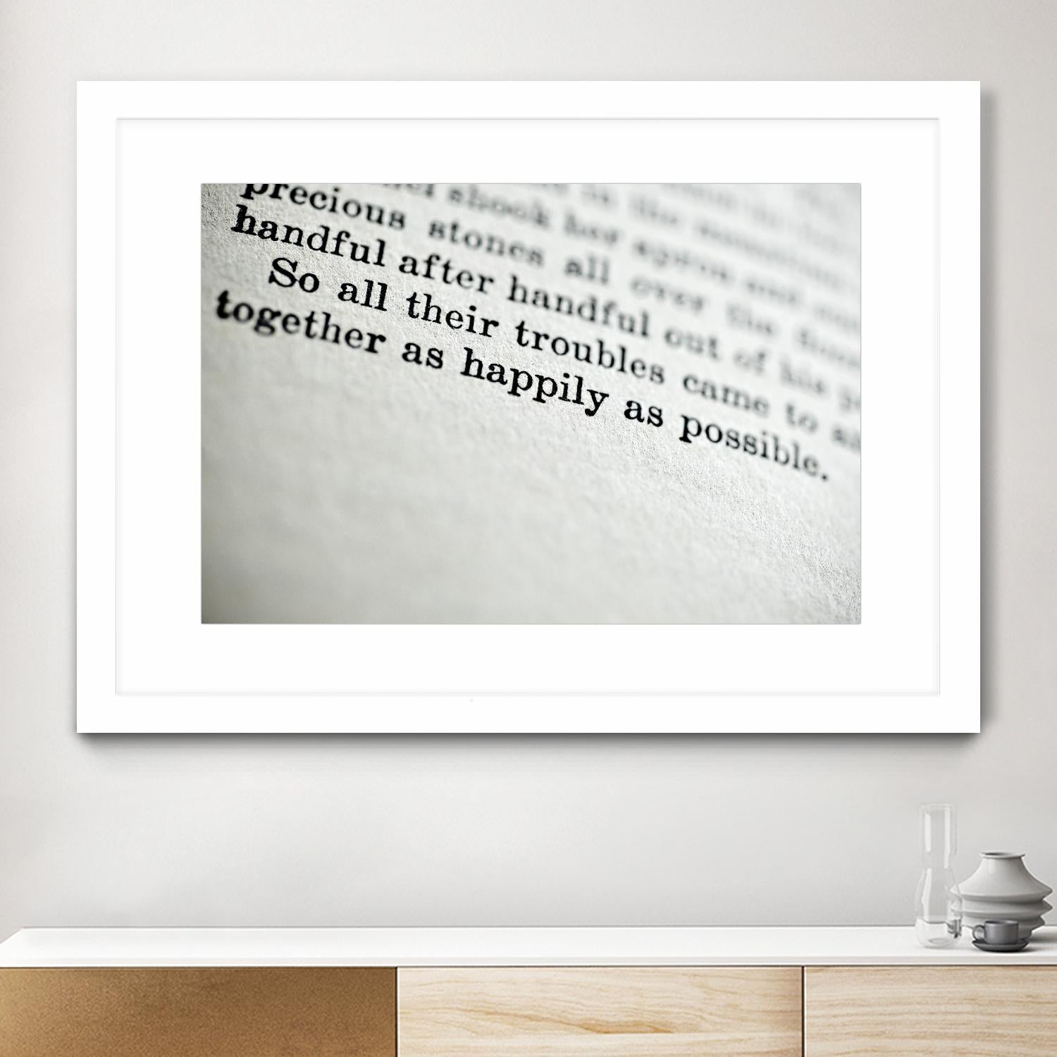 Happily by Amy Smith on GIANT ART - white photo art