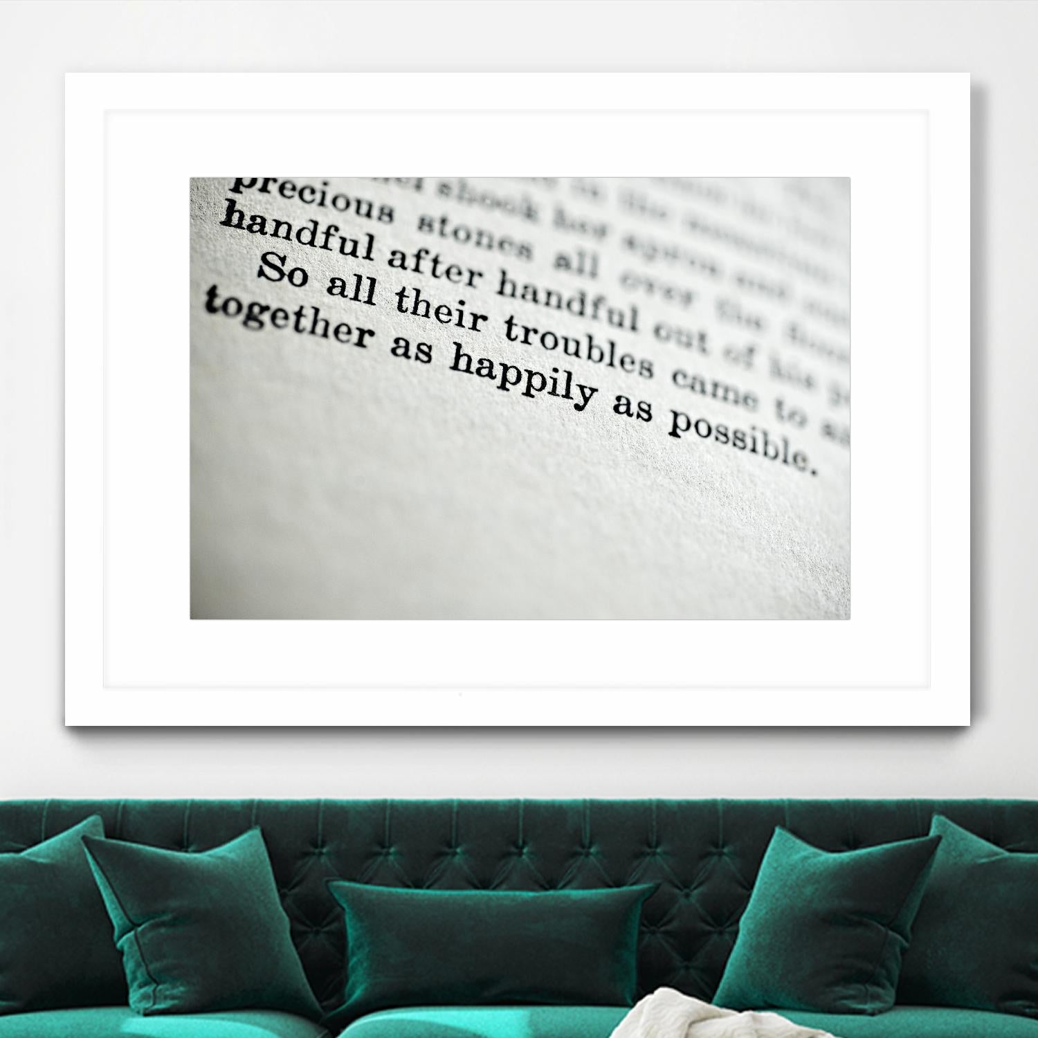 Happily by Amy Smith on GIANT ART - white photo art