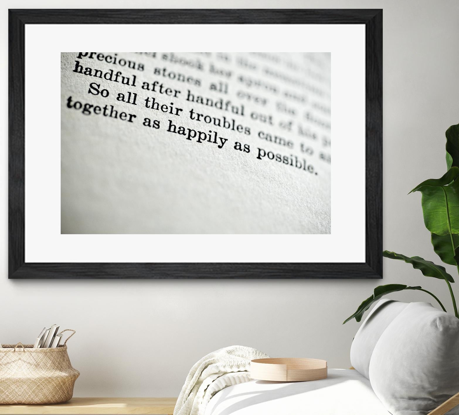 Happily by Amy Smith on GIANT ART - white photo art