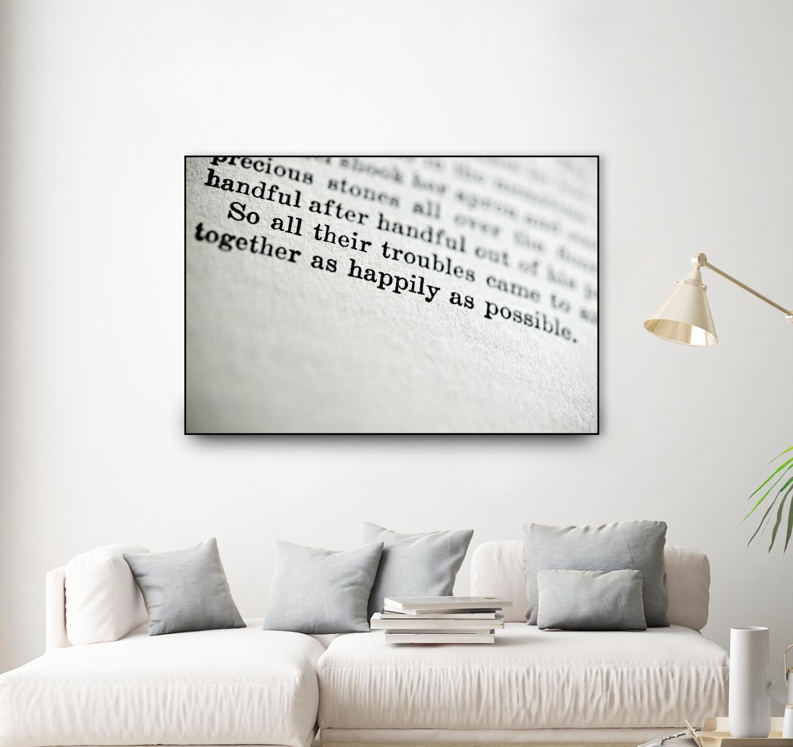 Happily by Amy Smith on GIANT ART - white photo art