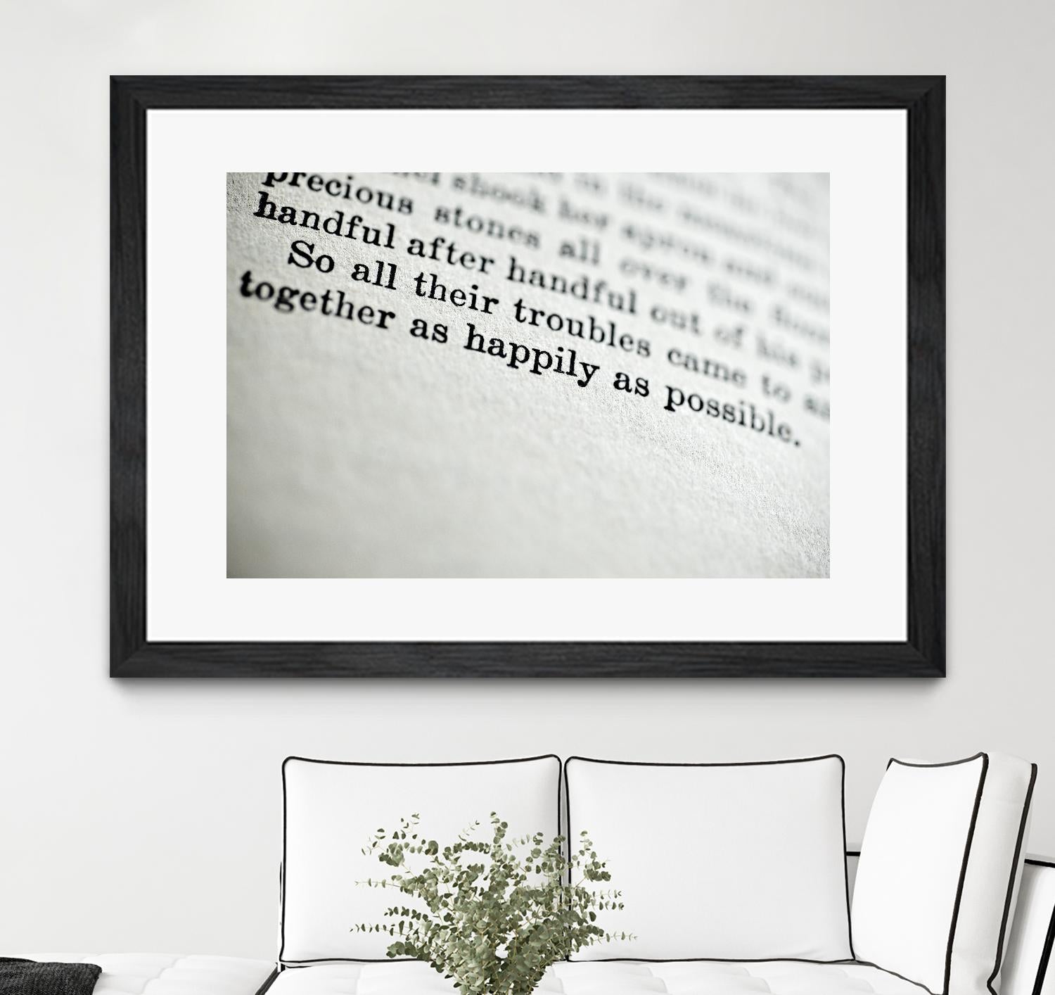 Happily by Amy Smith on GIANT ART - white photo art
