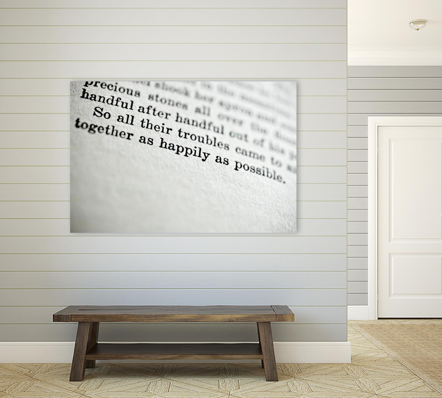 Happily by Amy Smith on GIANT ART - white photo art