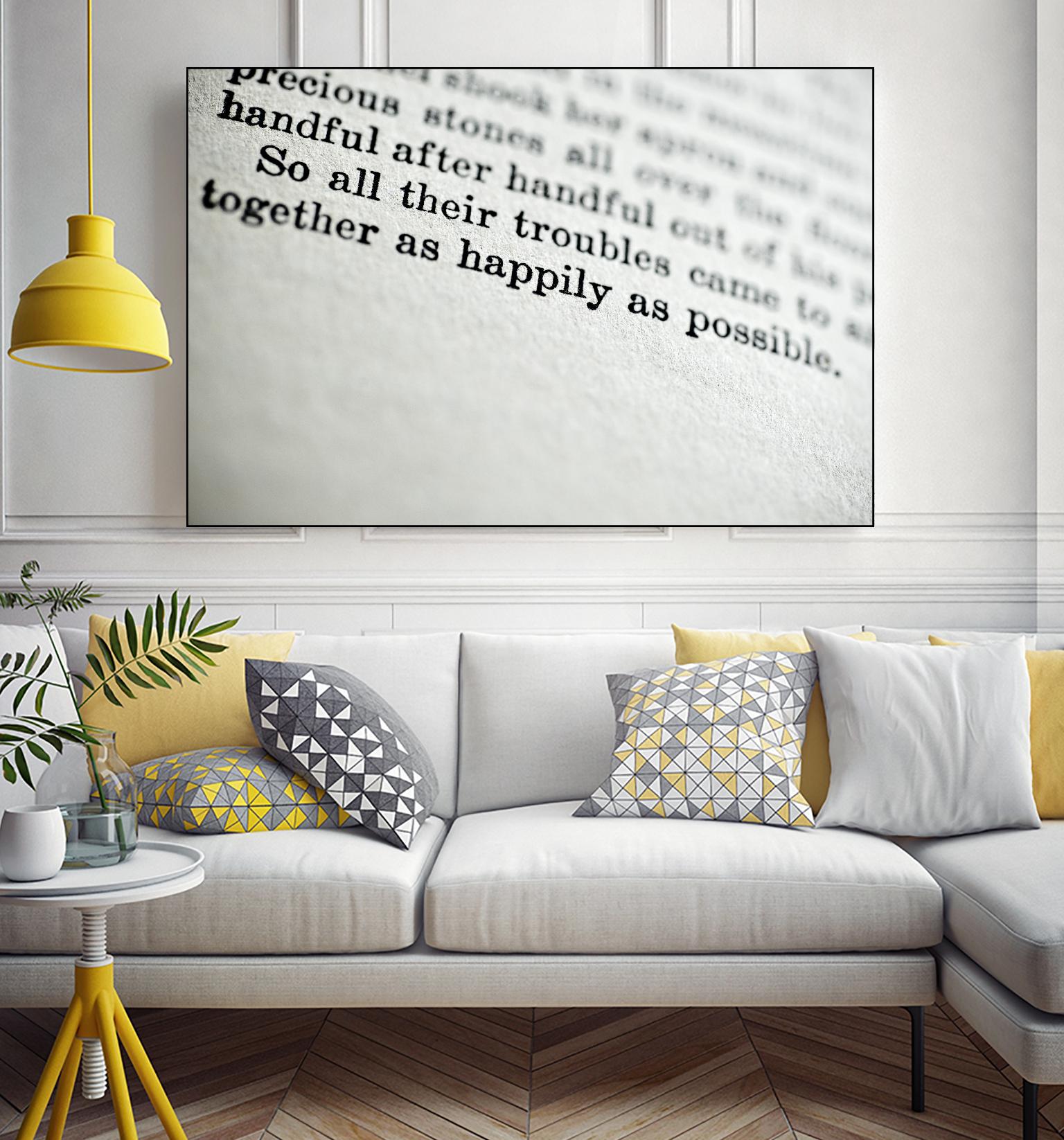 Happily by Amy Smith on GIANT ART - white photo art